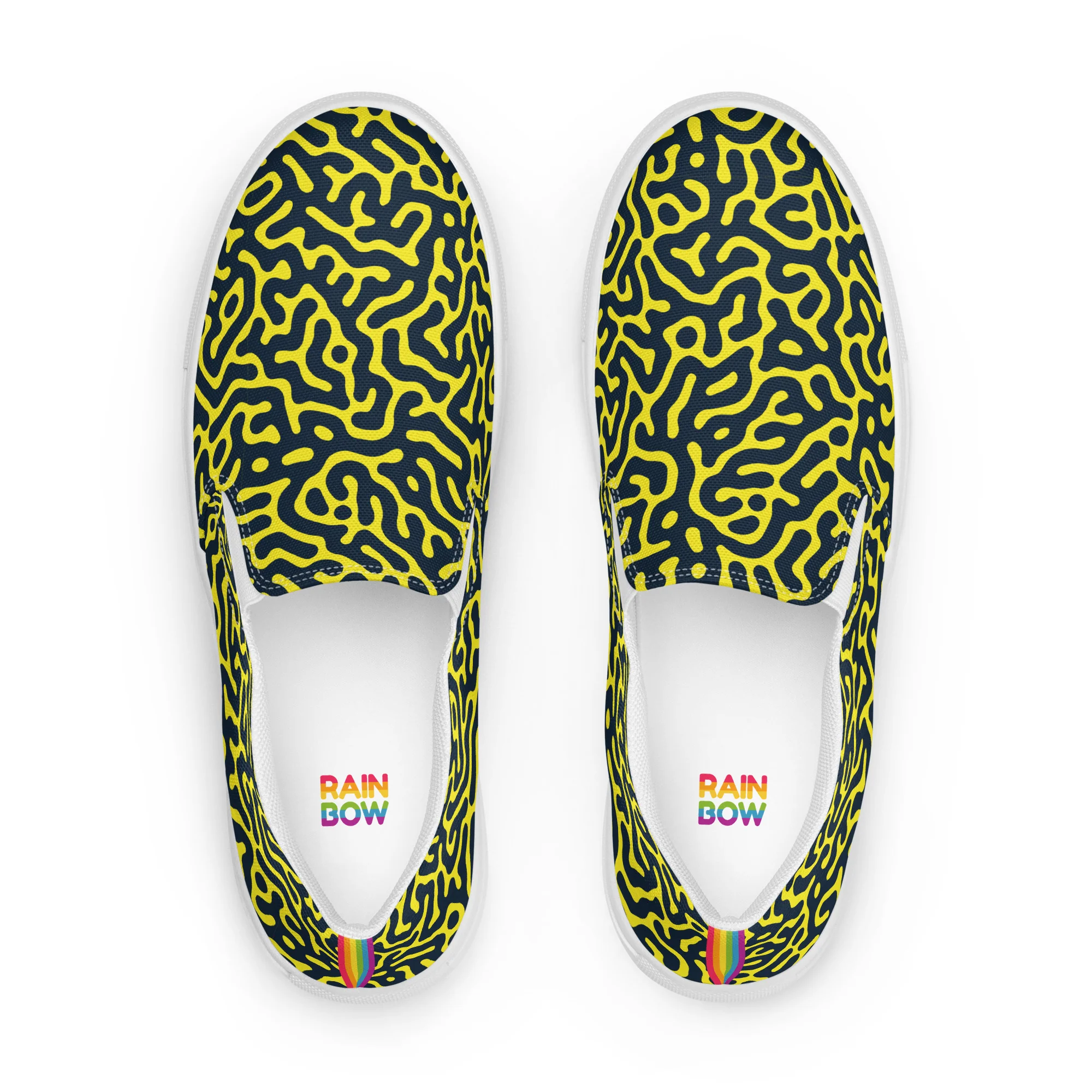 Blue on Yellow Turing Pattern Slip-on Shoes (female sizes) - Image 3