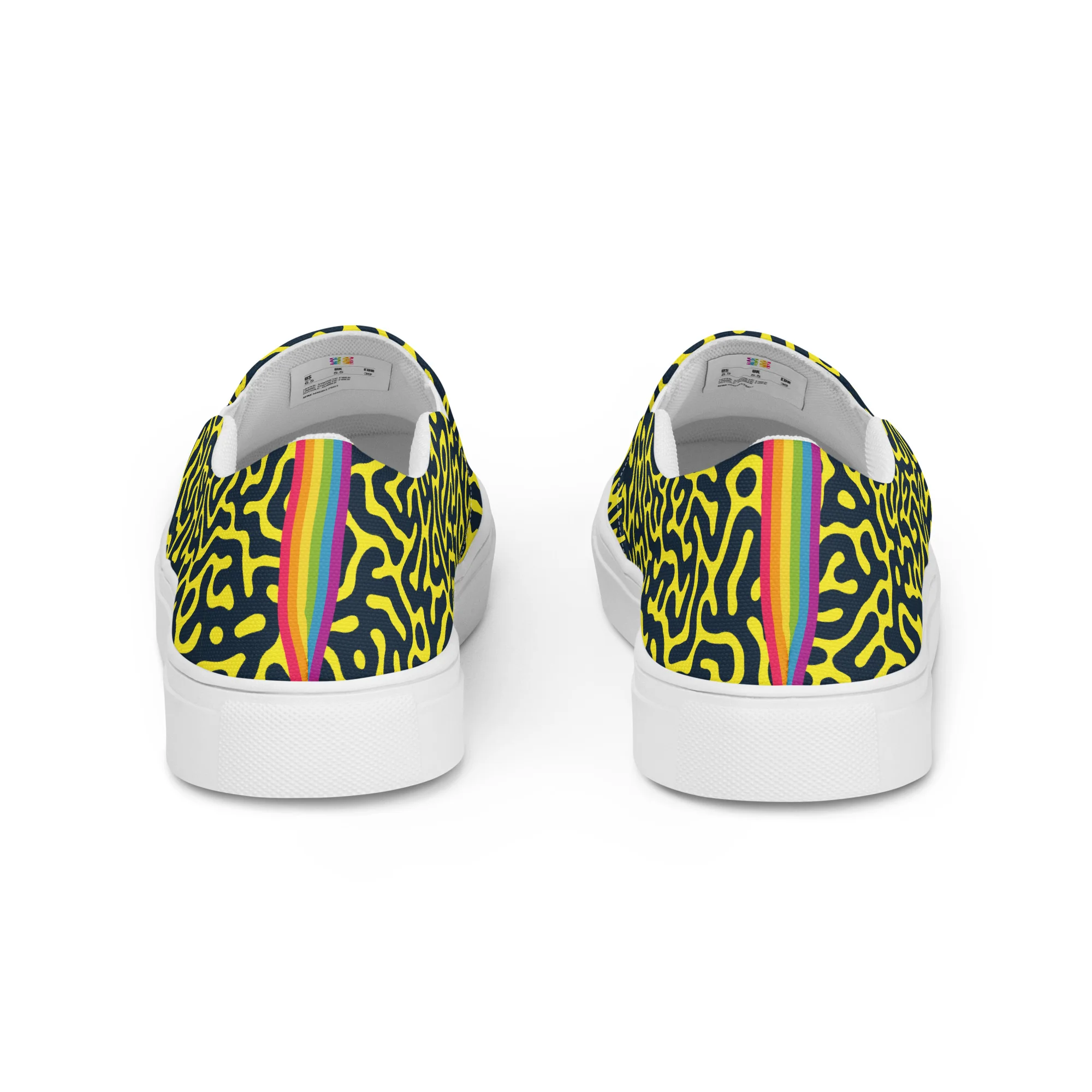 Blue on Yellow Turing Pattern Slip-on Shoes (female sizes) - Image 4