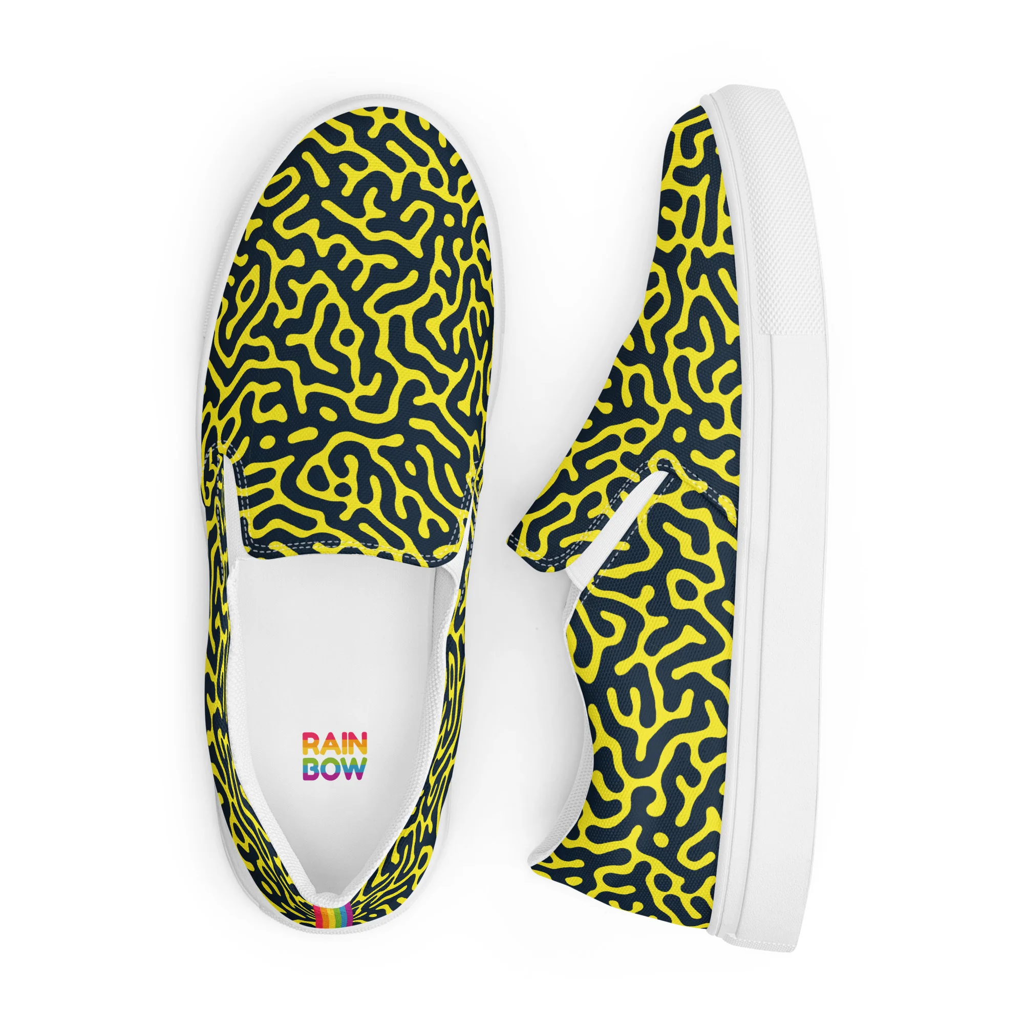 Blue on Yellow Turing Pattern Slip-on Shoes (female sizes) - Image 6
