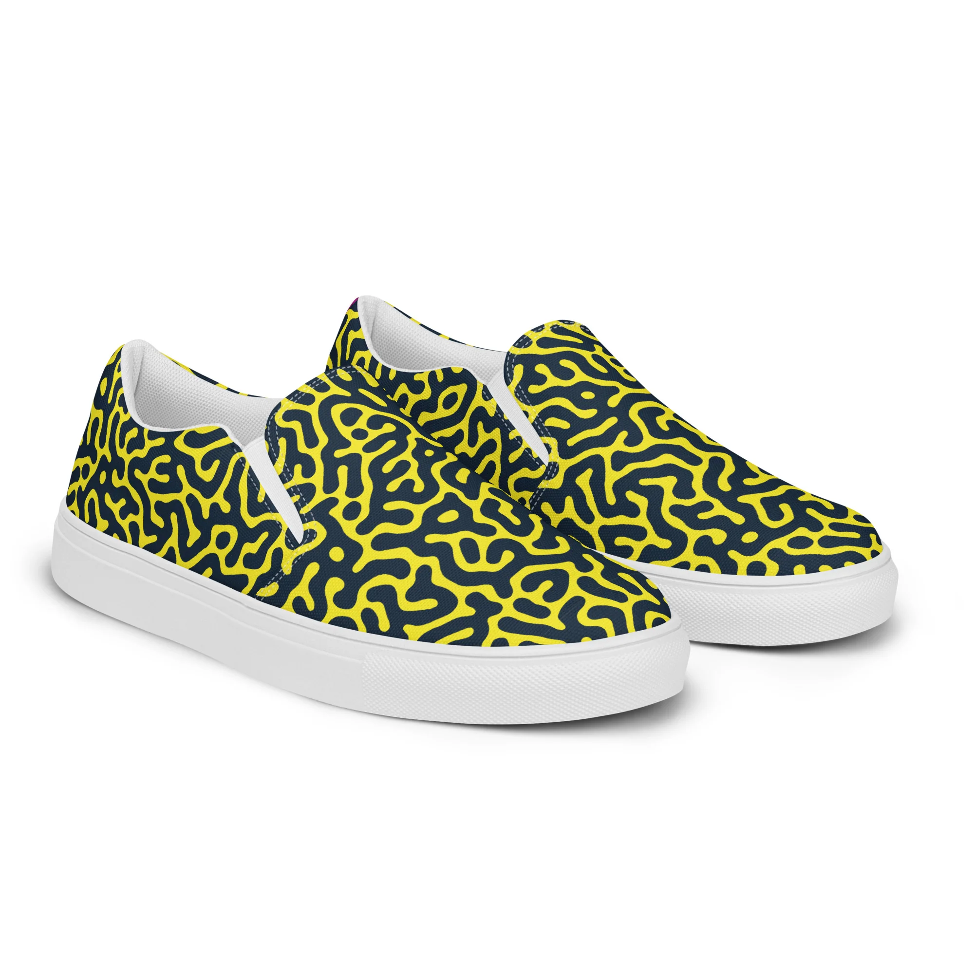 Blue on Yellow Turing Pattern Slip-on Shoes (female sizes) - Image 9