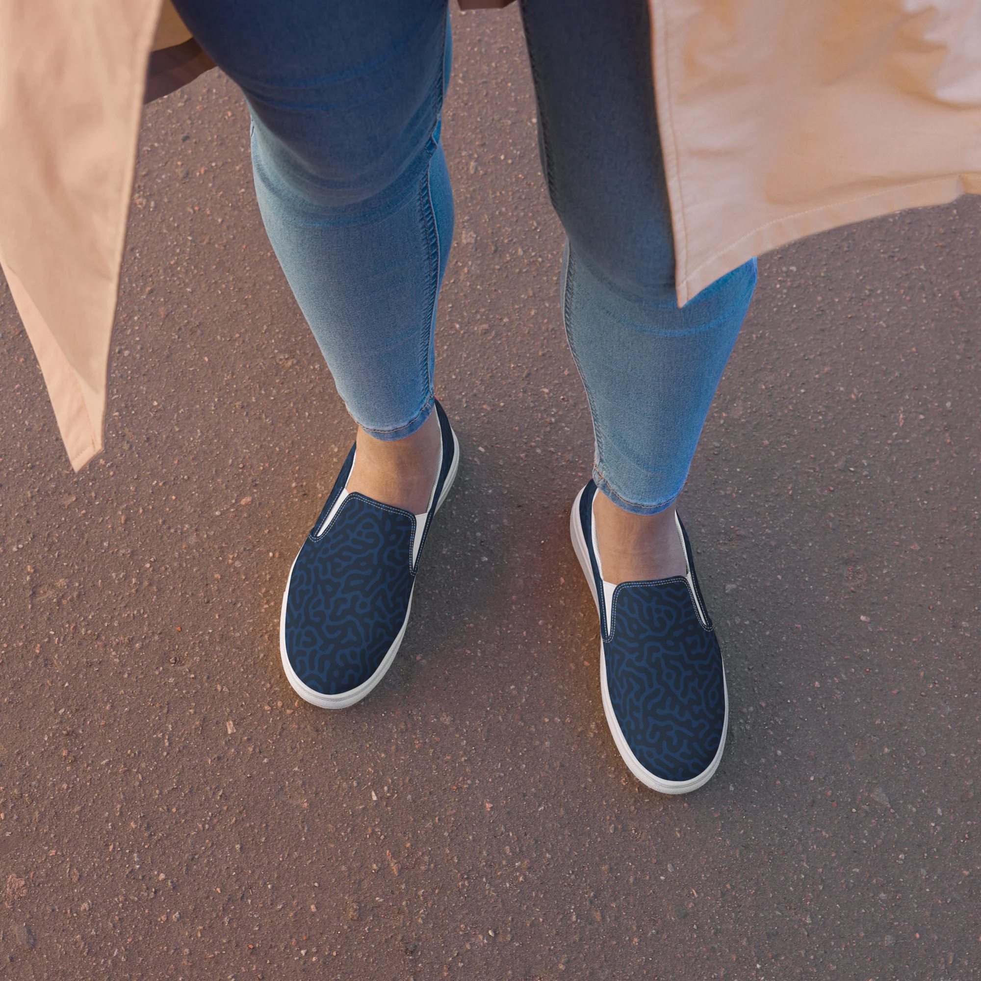 Blue Turing Pattern Slip-on Shoes (female sizes) - Image 7