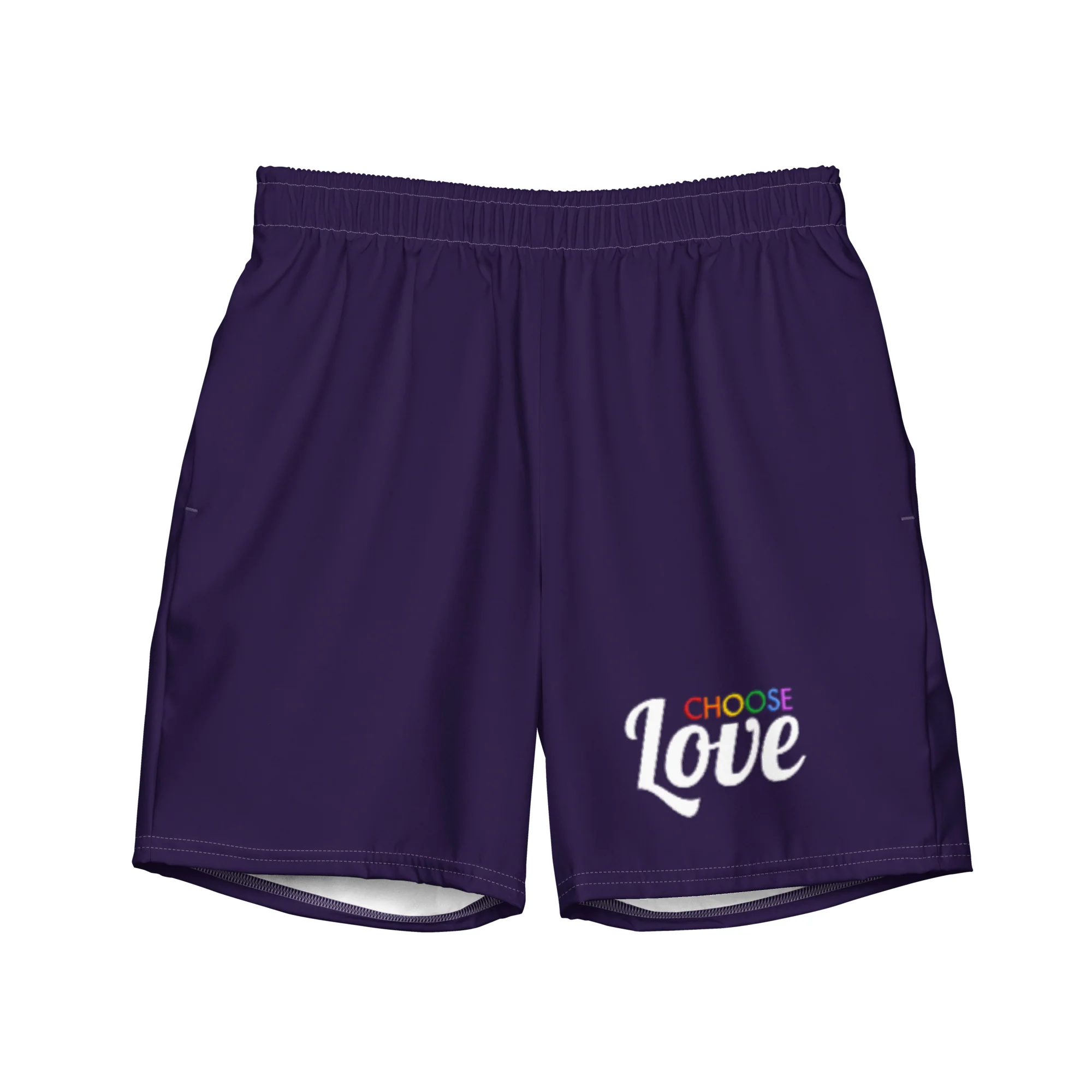 Choose Love Blue Swimming Trunks