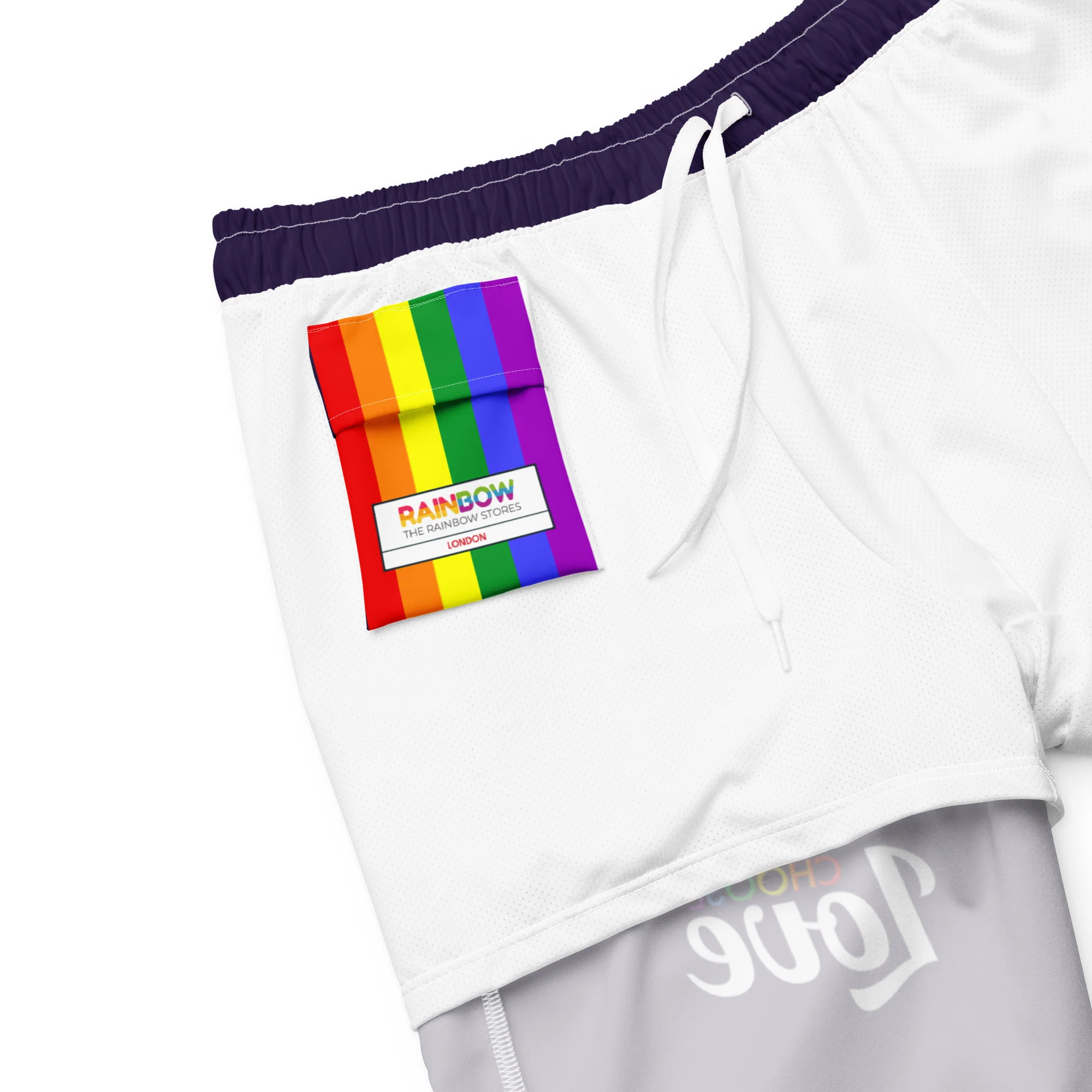 Choose Love Blue Swimming Trunks - Image 8