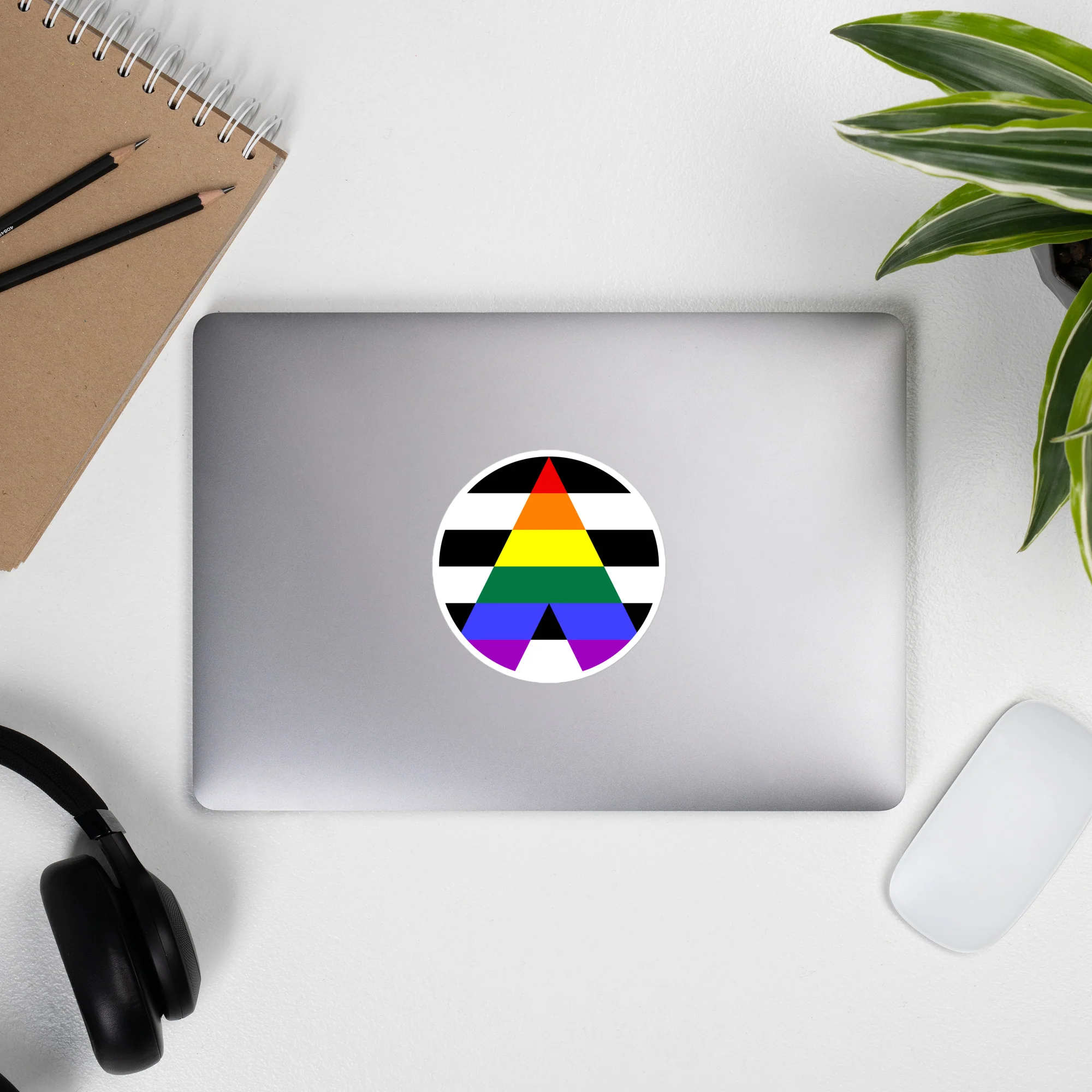 Circular LGBTQ+ Ally Sticker - Image 3