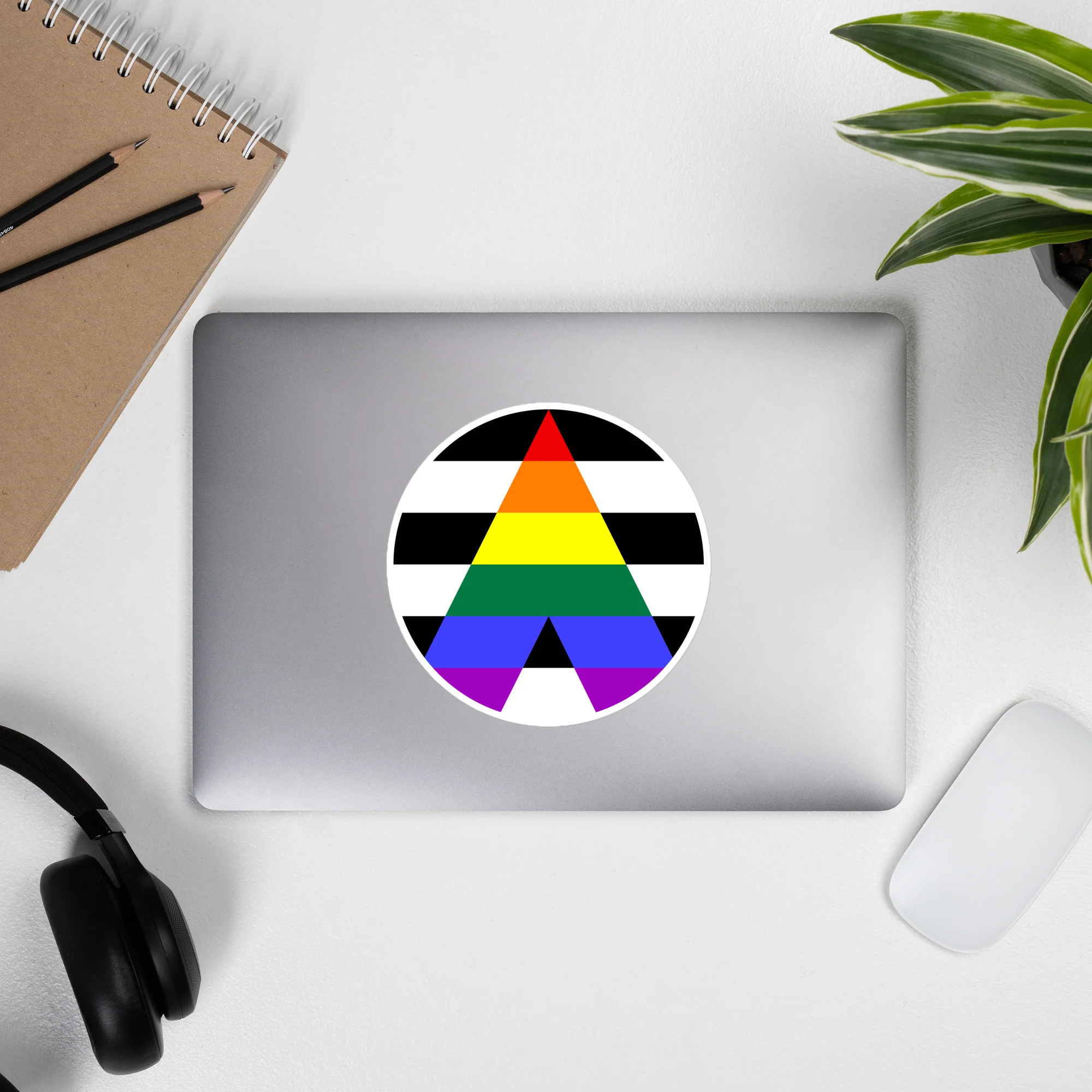 Circular LGBTQ+ Ally Sticker - Image 5