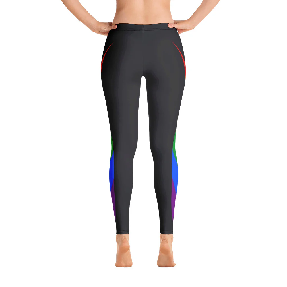Rainbow Pride Flag Dynamic Curve Leggings - Image 3