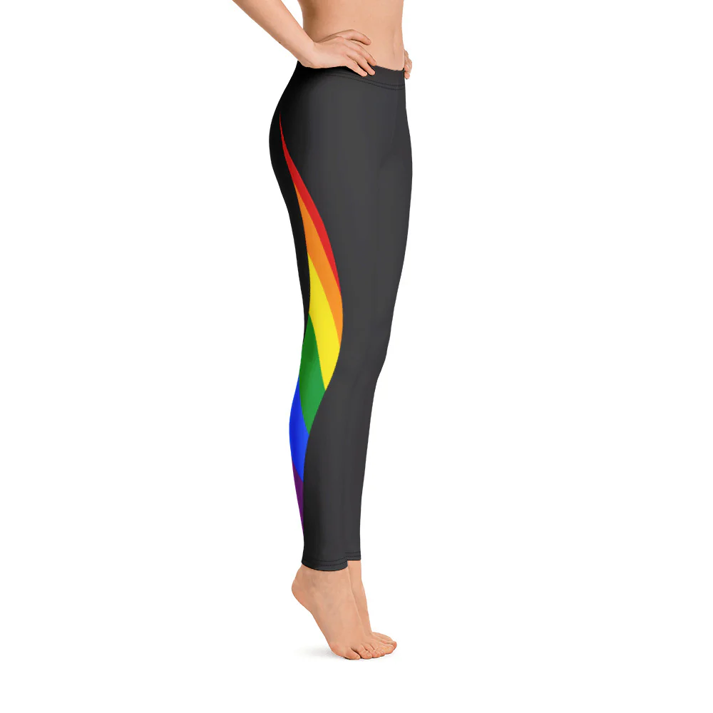 Rainbow Pride Flag Dynamic Curve Leggings - Image 4