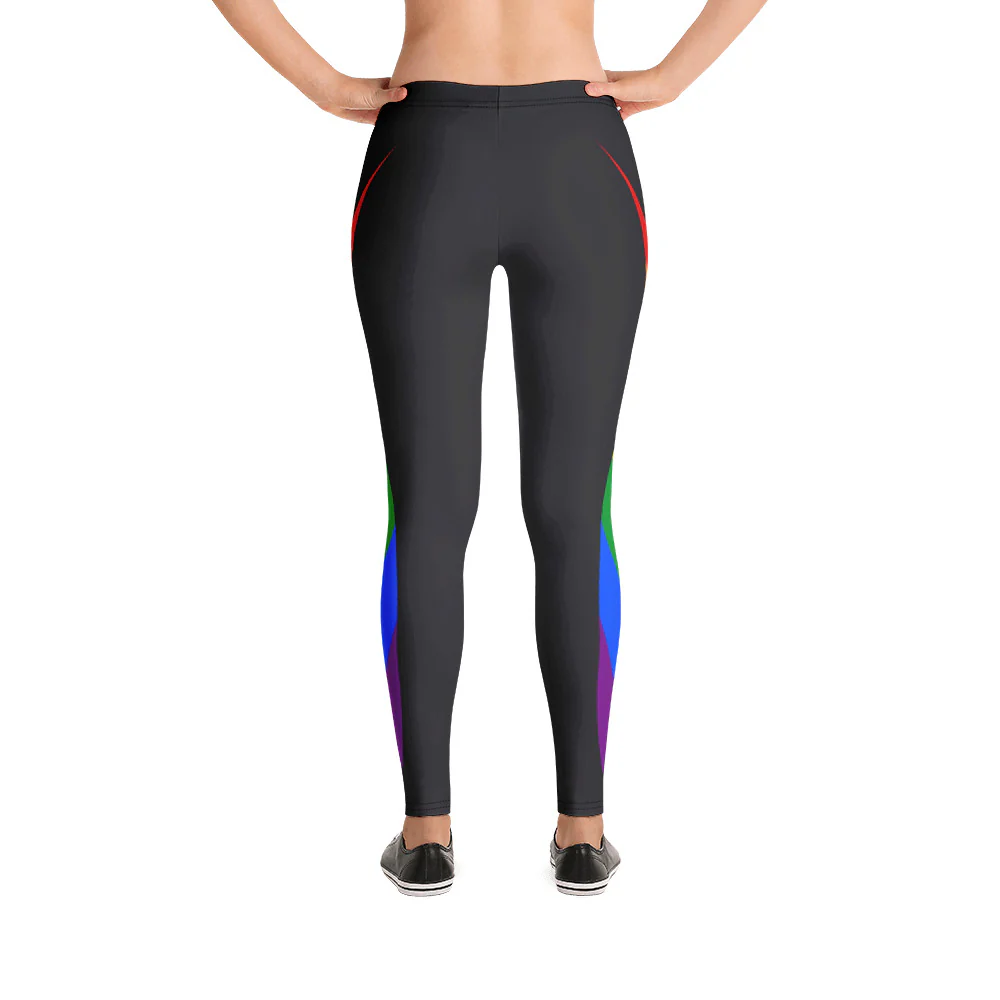 Rainbow Pride Flag Dynamic Curve Leggings - Image 6