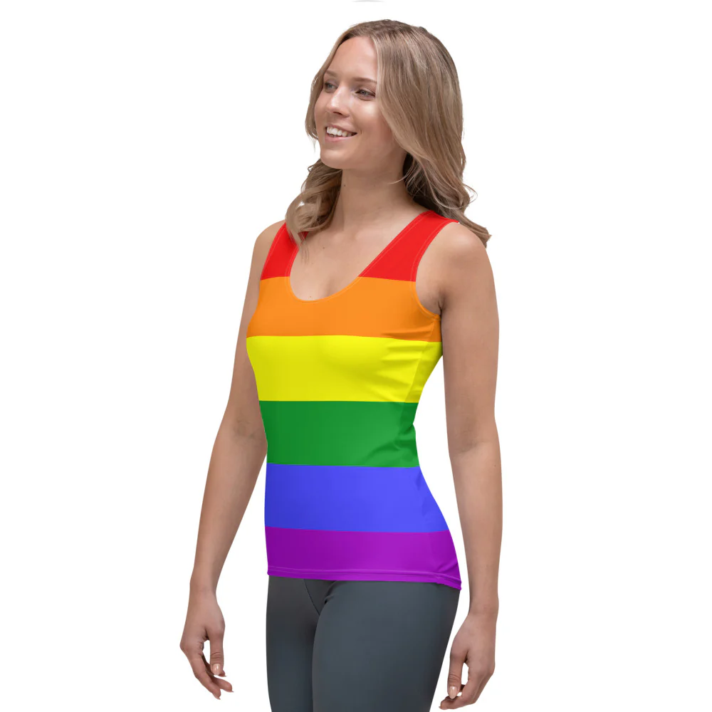 Classic Rainbow Pride Flag Fitted Vest - Image 3