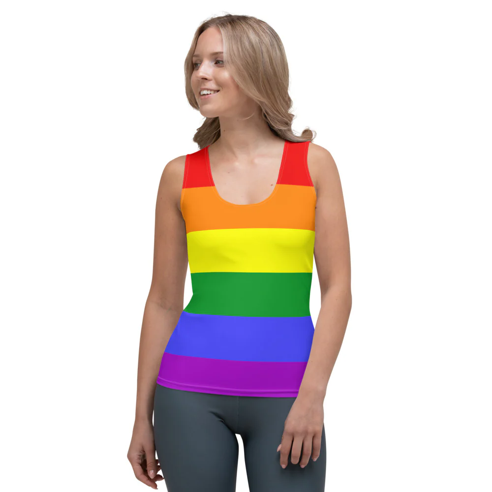 Classic Rainbow Pride Flag Fitted Vest - Image 5