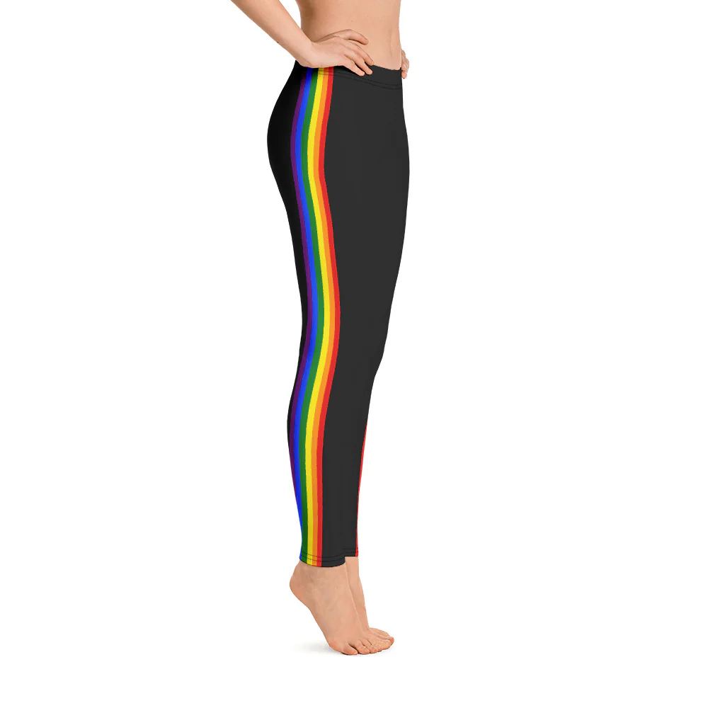 Classic Rainbow Pride Flag Stripe Leggings - Image 4