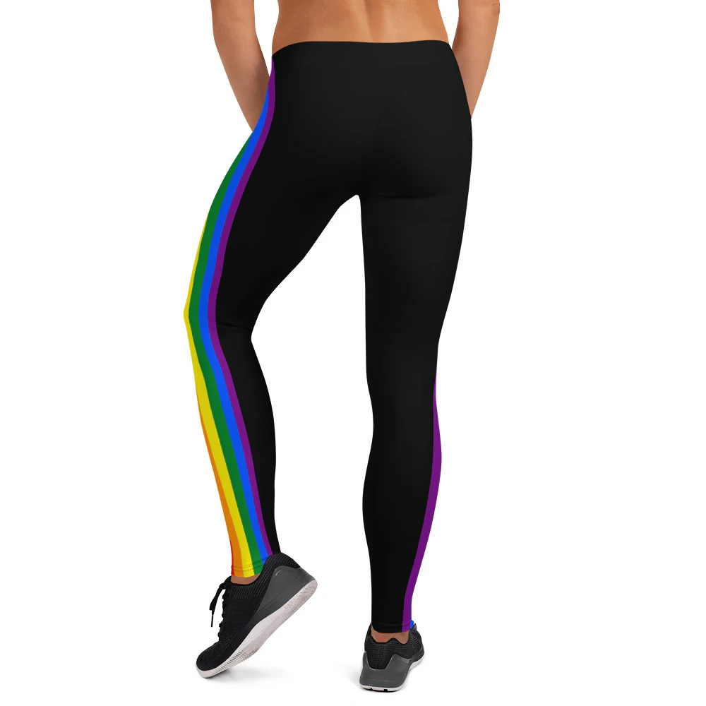 Classic Rainbow Pride Flag Stripe Leggings - Image 5