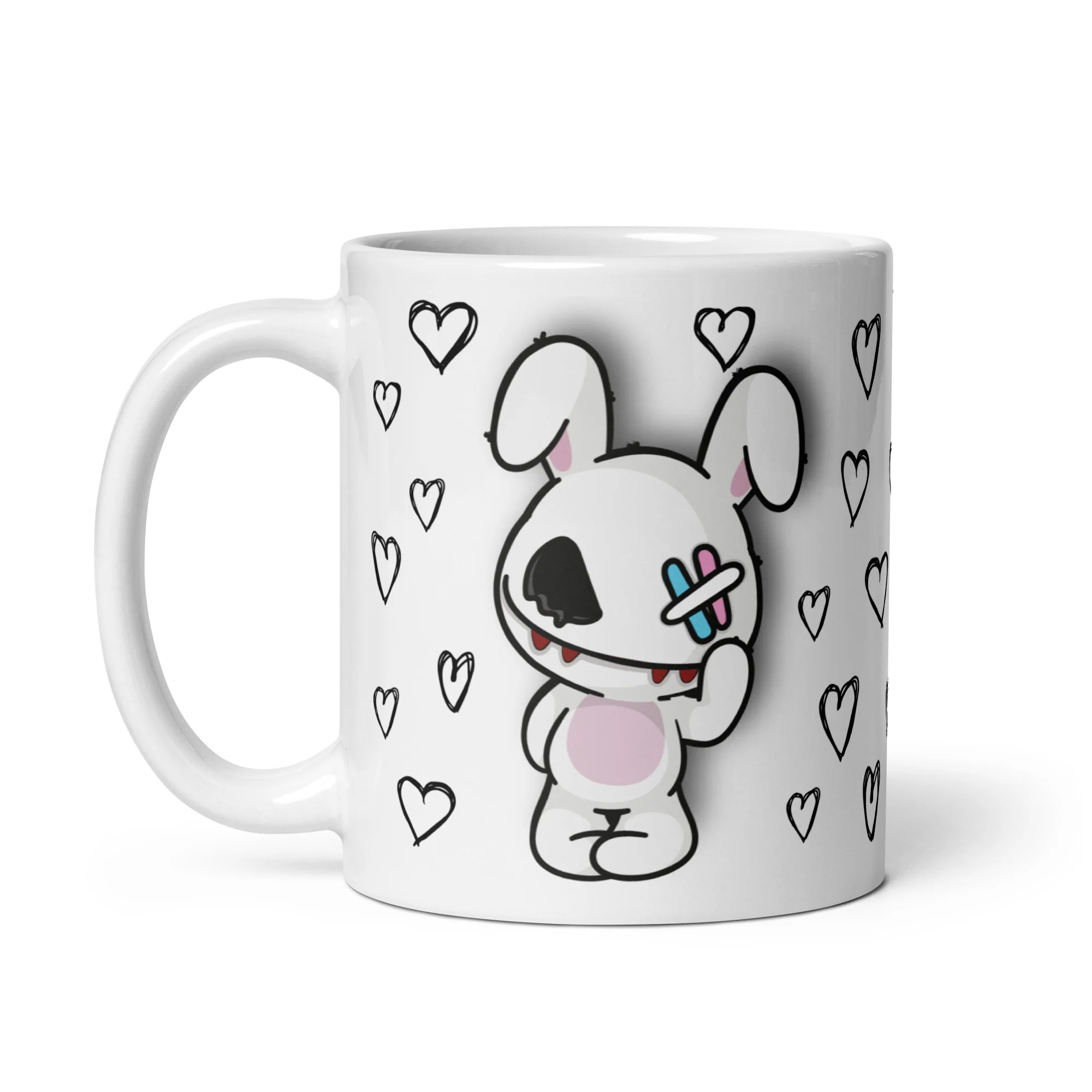 Deadly Bunny With Hearts Mug - Image 2