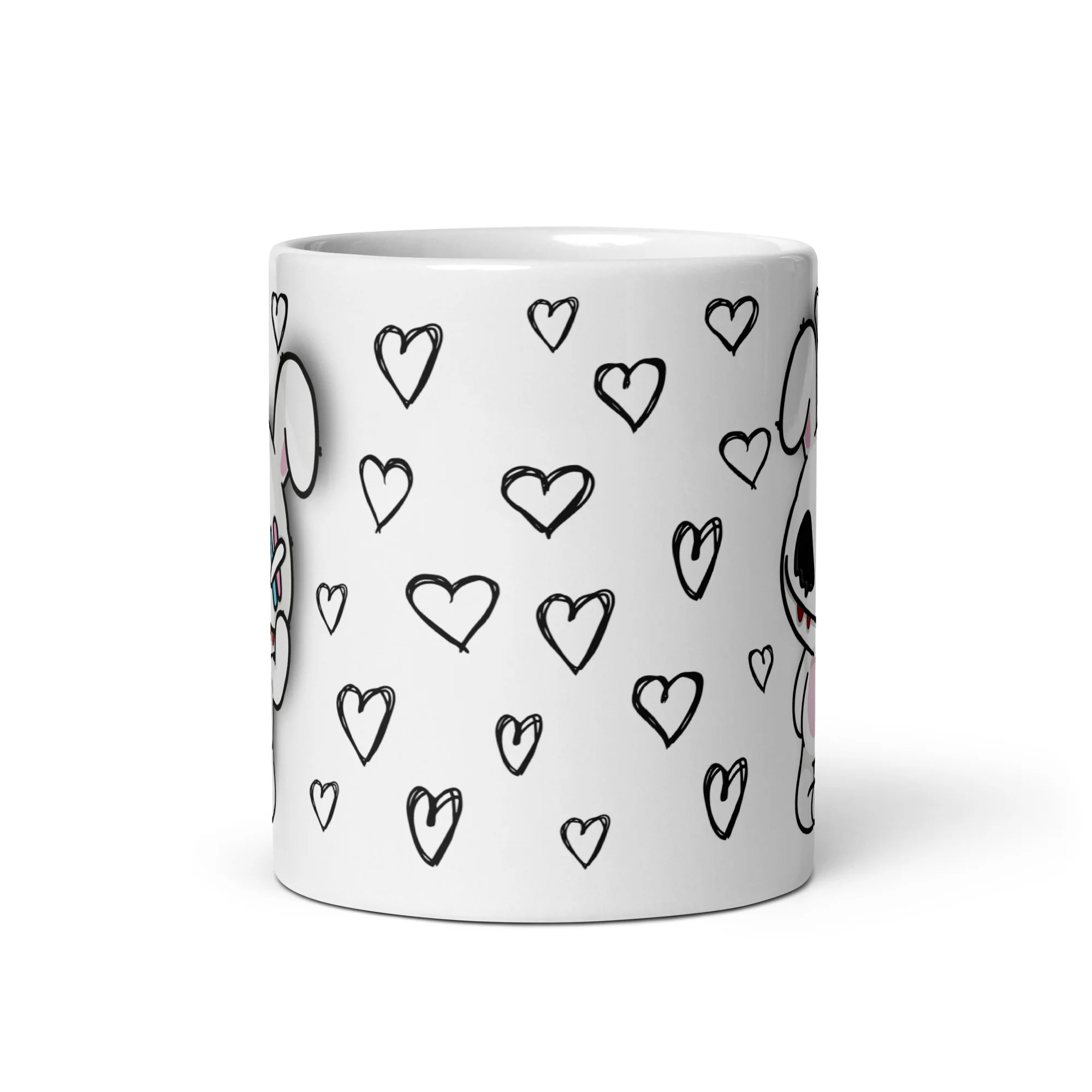 Deadly Bunny With Hearts Mug - Image 3