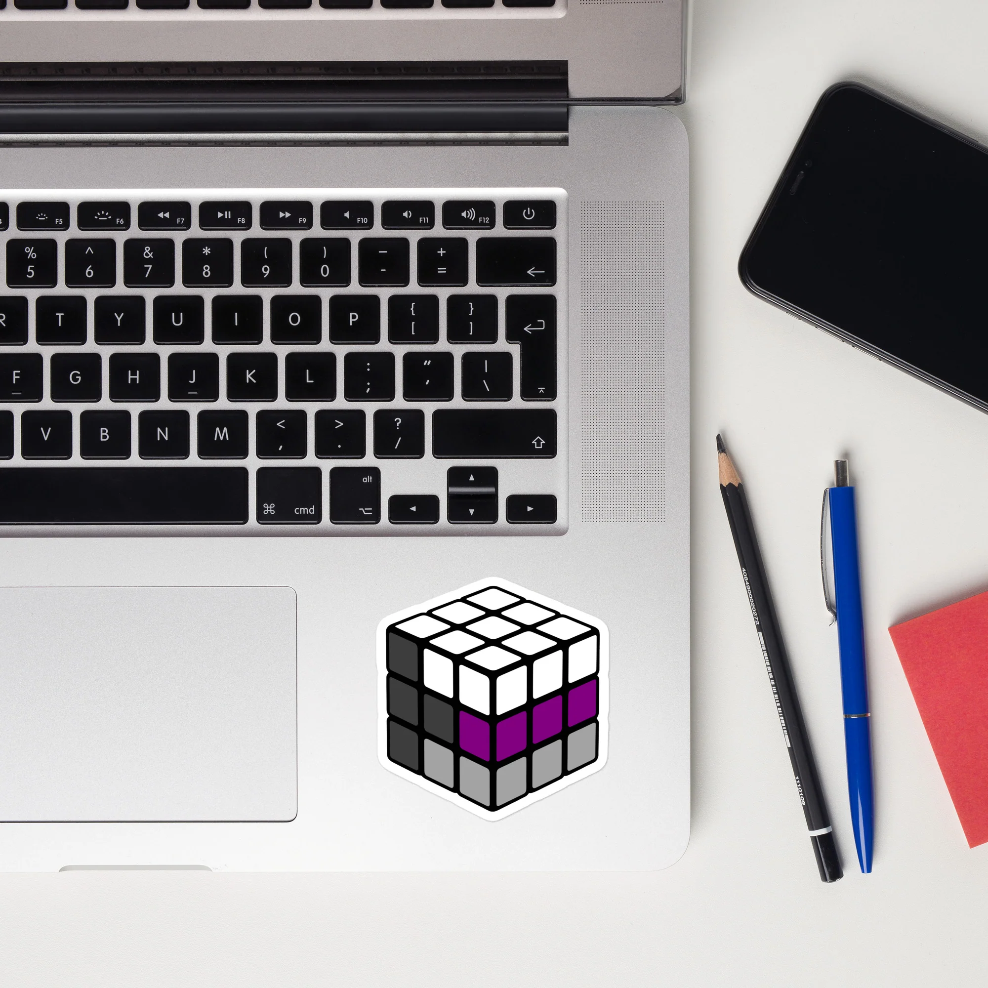 Demisexual Pride Flag Rubik’s Cube Sticker - Image 5