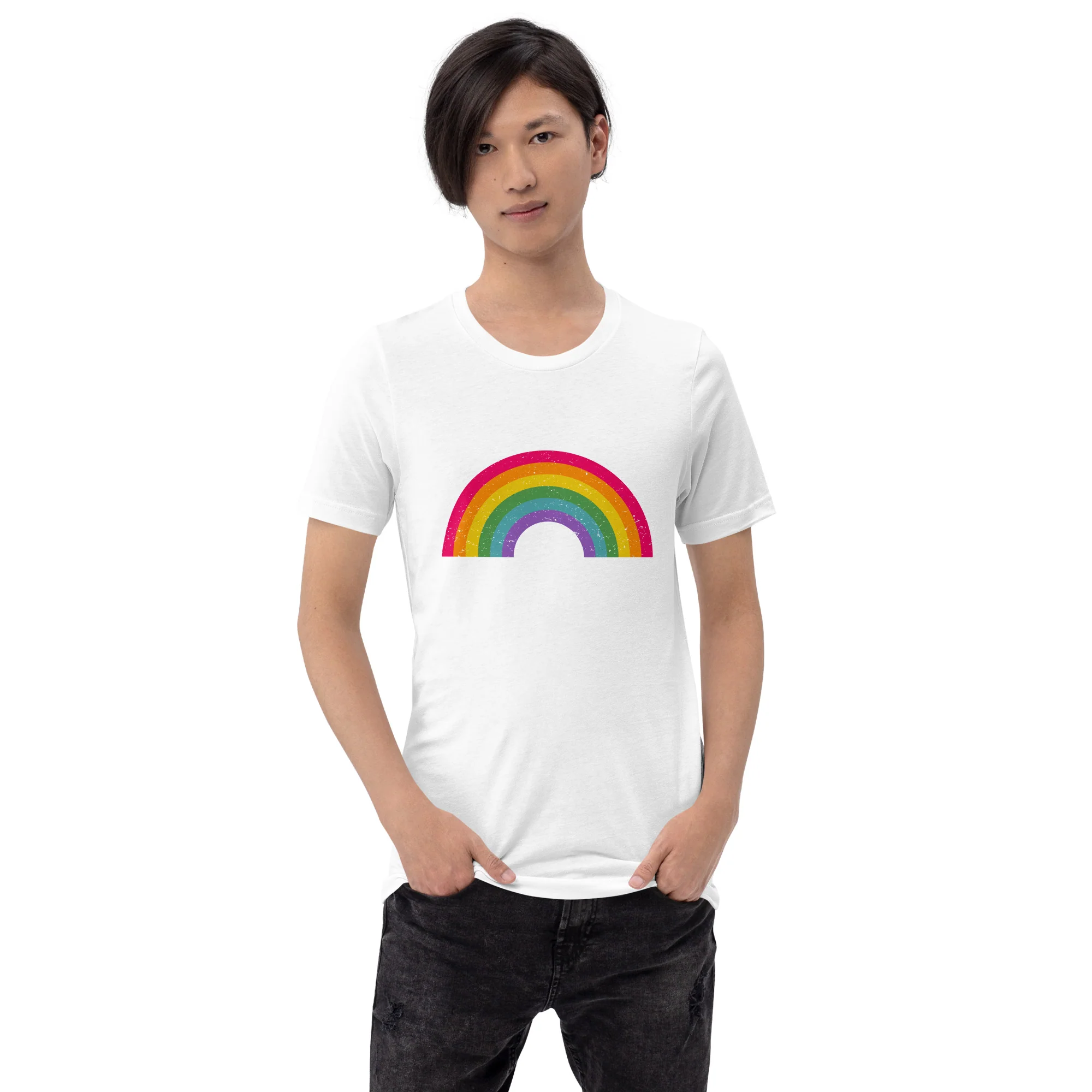 Distressed Pride Rainbow T-Shirt - Image 3