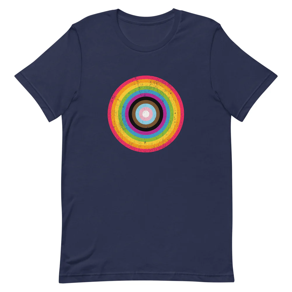 Progress Distressed Rainbow Roundel T-Shirt - Image 2