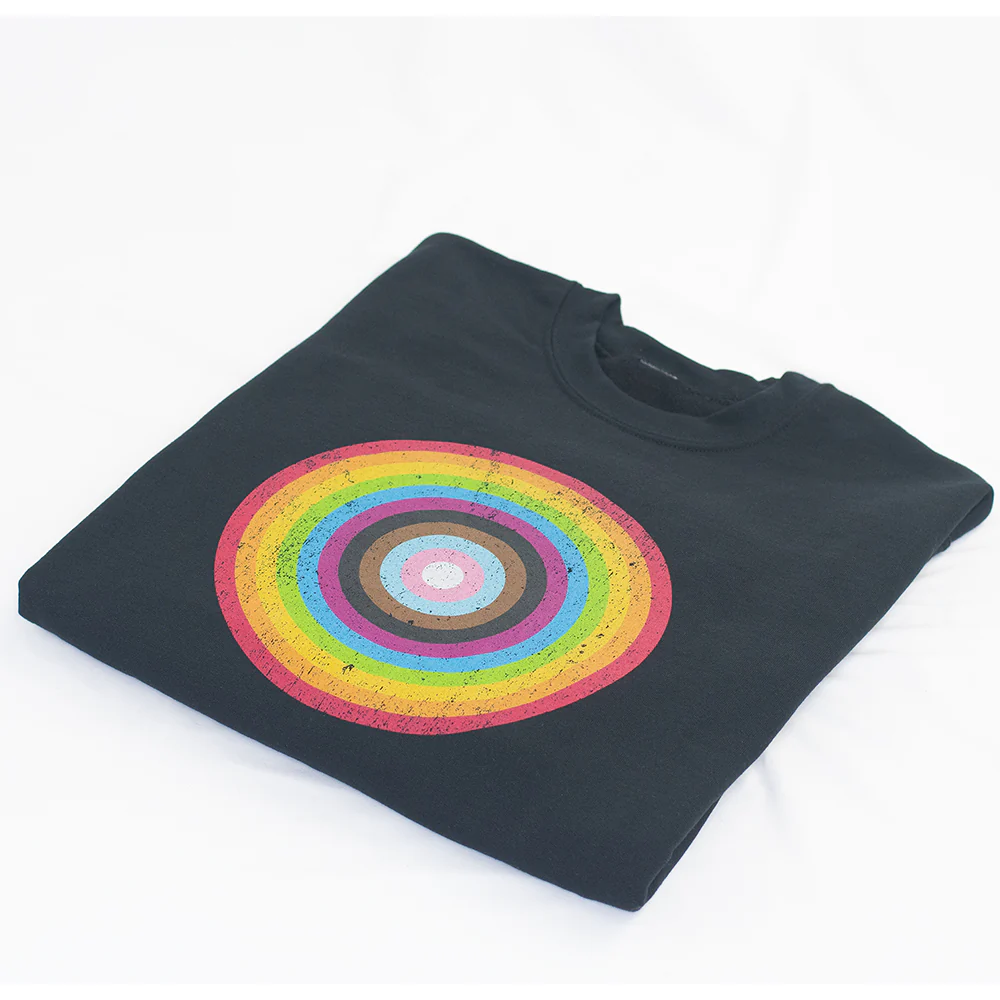 Progress Distressed Rainbow Roundel T-Shirt - Image 9