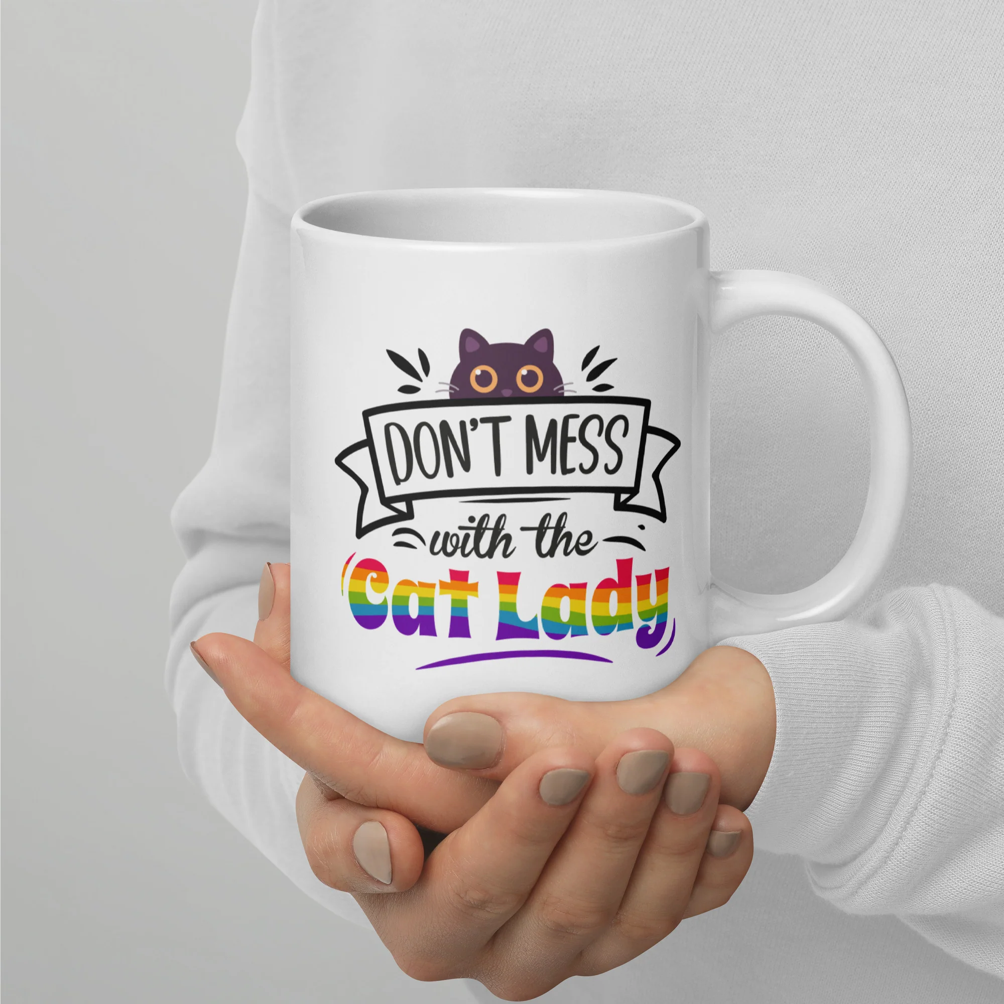 Don't Mess With The Cat Lady Mug - Image 6