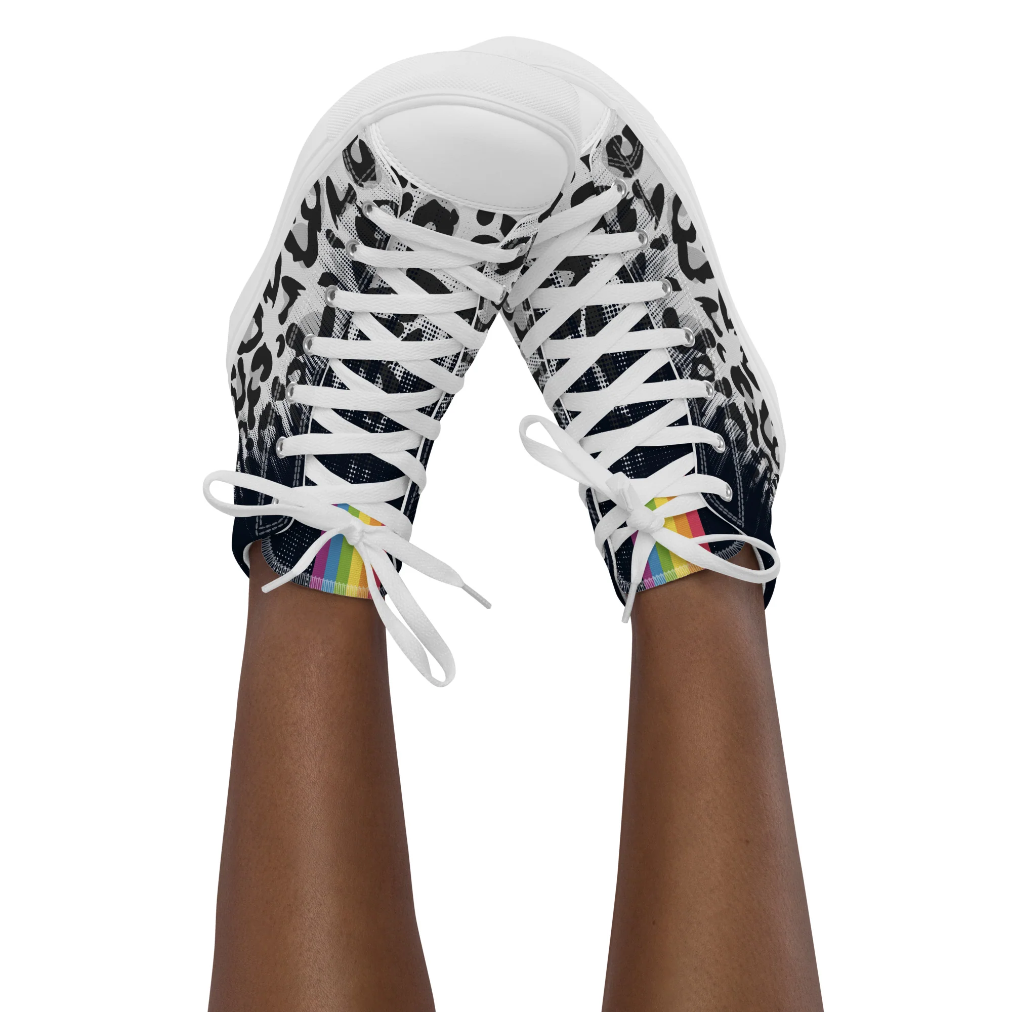 Faded Leopard High Top Trainers (female sizes) - Image 4