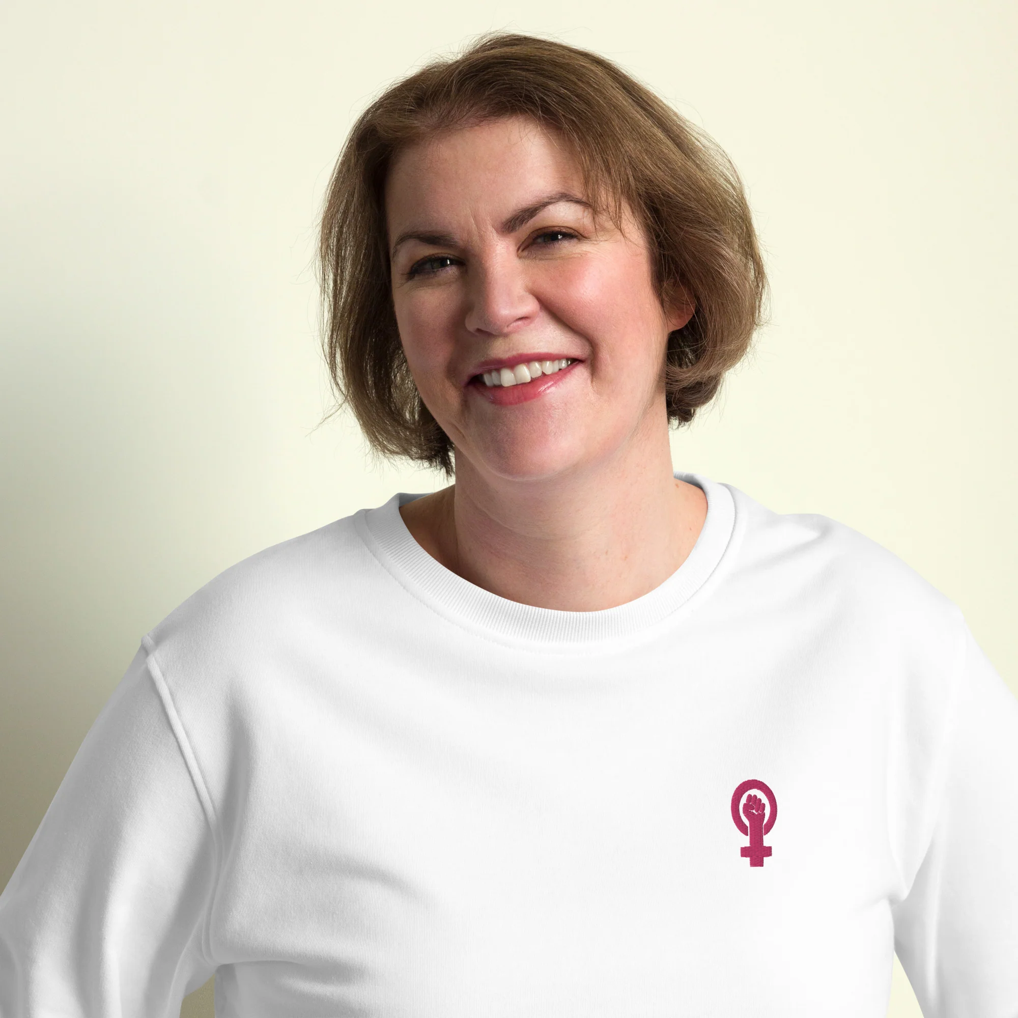 Feminist Symbol Embroidered Organic Sweatshirt - Image 12