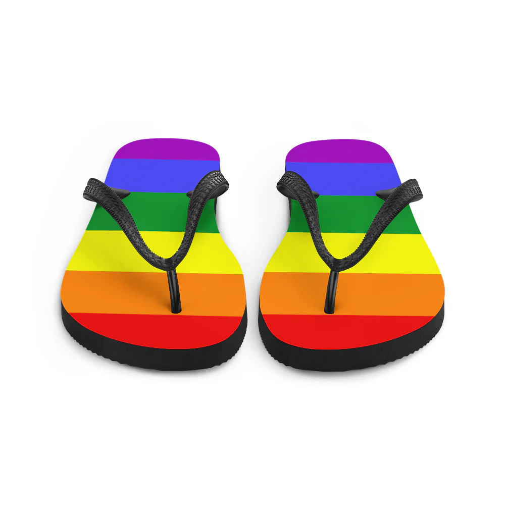 Rainbow Pride Flag Flip-Flops - Image 4