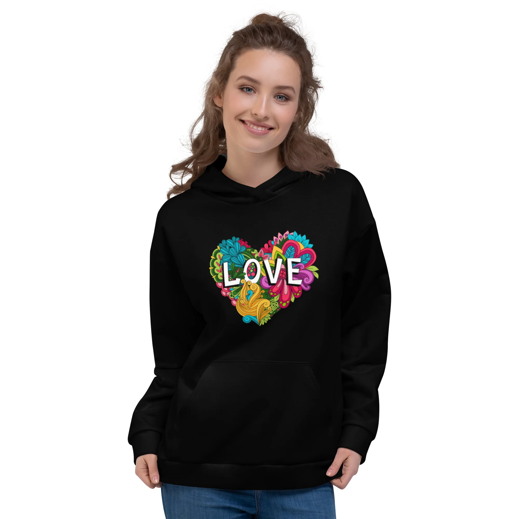 Floral Love Heart Hoodie - Image 2