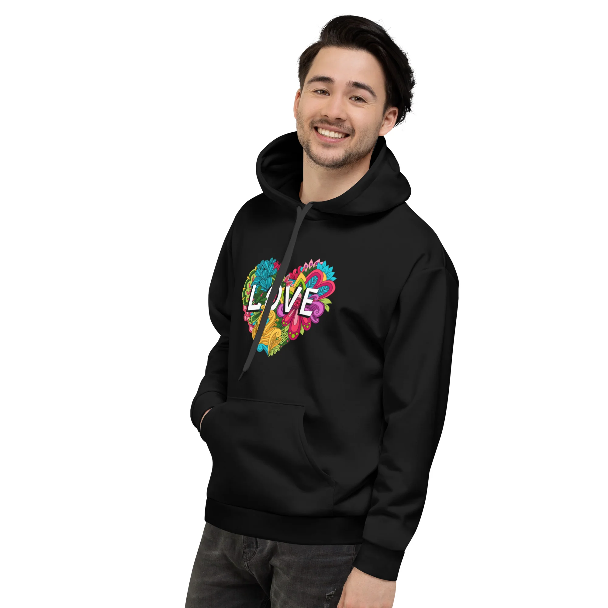 Floral Love Heart Hoodie - Image 5