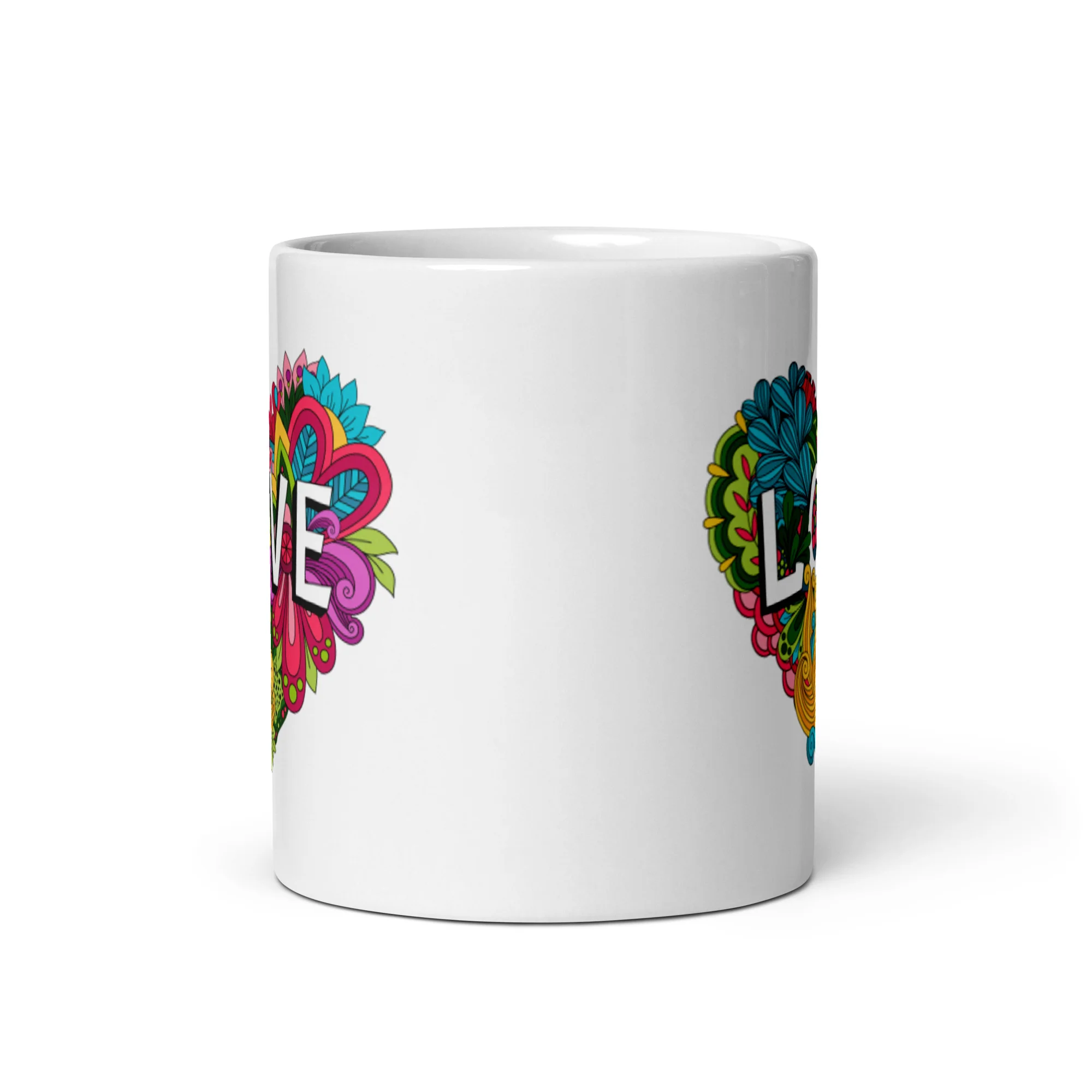 Floral Love Heart Mug - Image 3