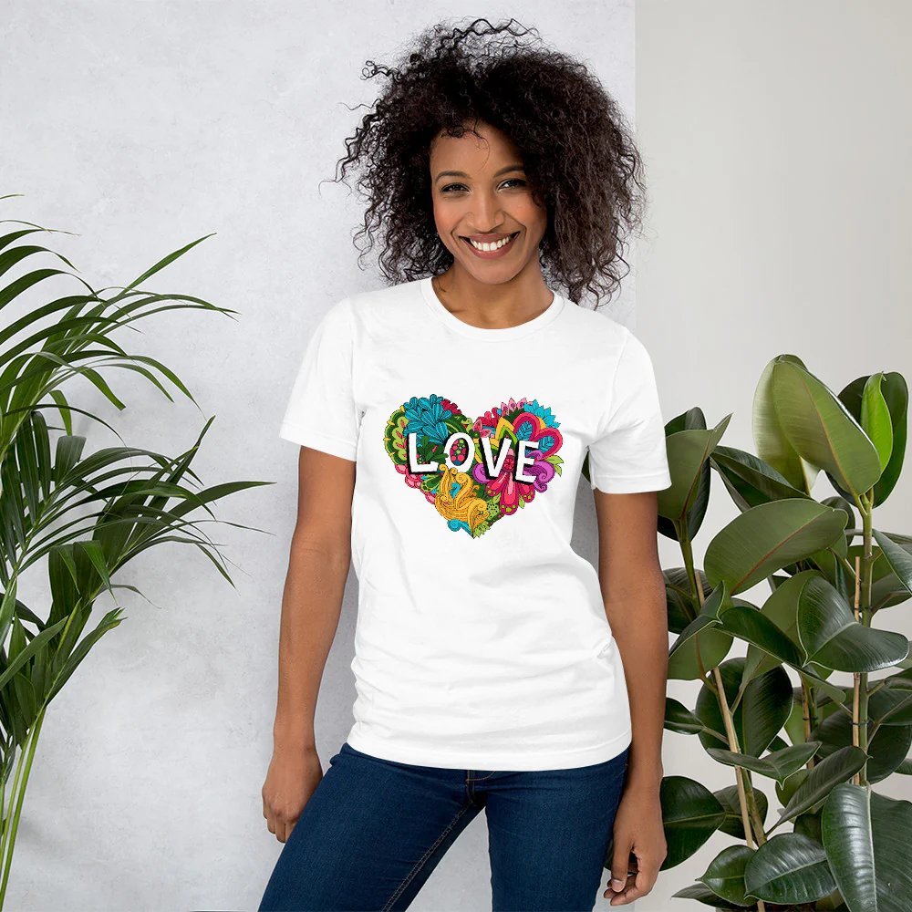 Floral Love Heart T-Shirt - Image 3