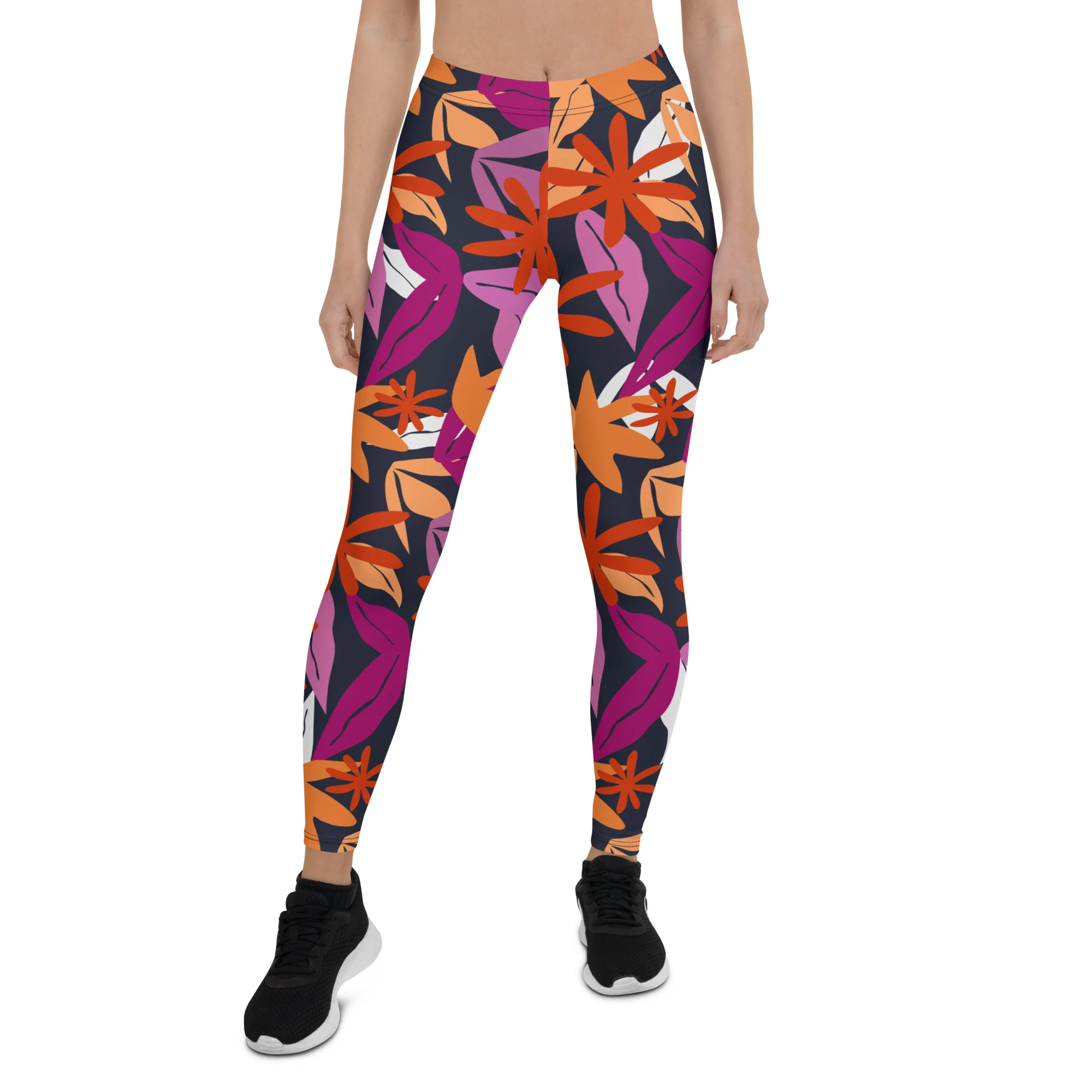 Floral Pattern Leggings In Lesbian Colours - Image 3