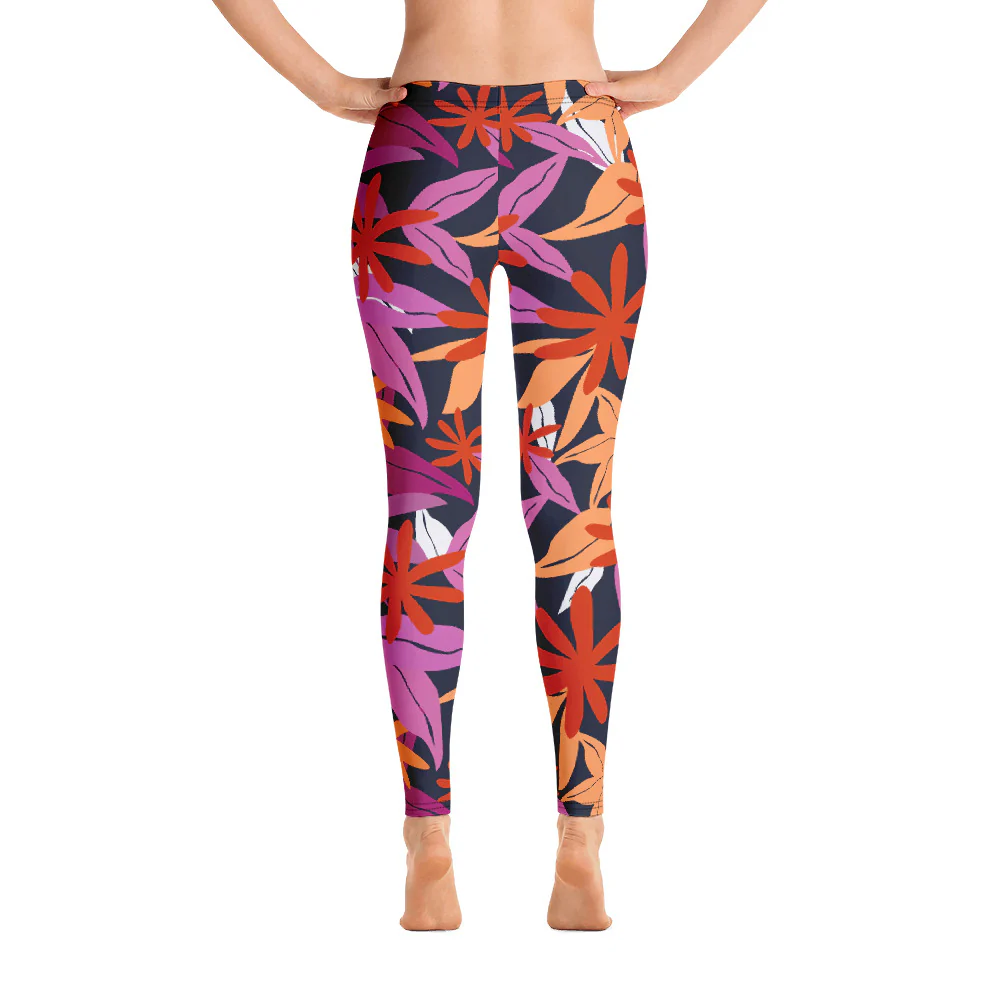 Floral Pattern Leggings In Lesbian Colours - Image 4