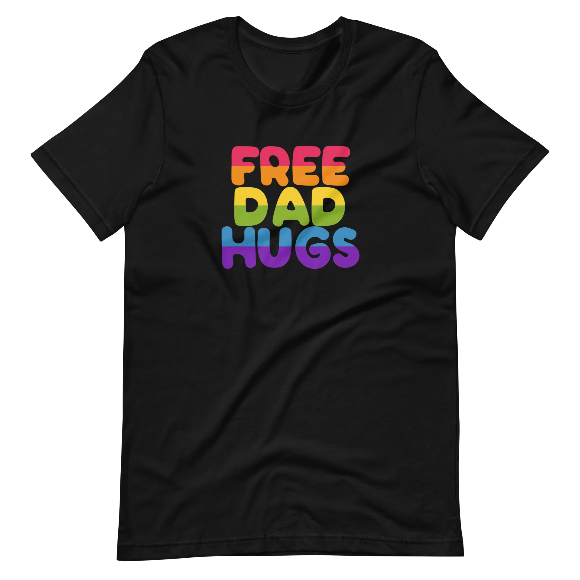 Free Dad Hugs Rainbow Pride T-Shirt