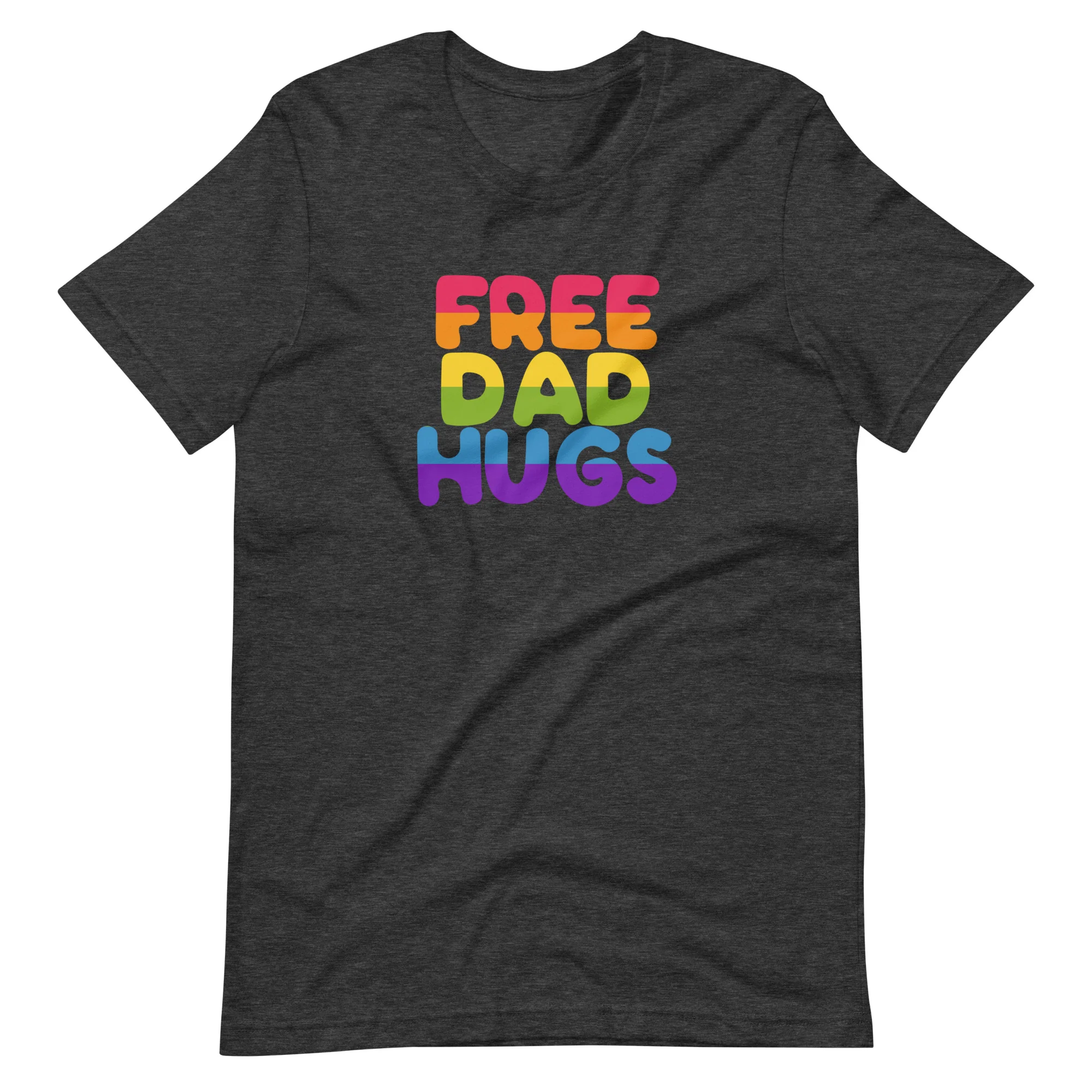 Free Dad Hugs Rainbow Pride T-Shirt - Image 4