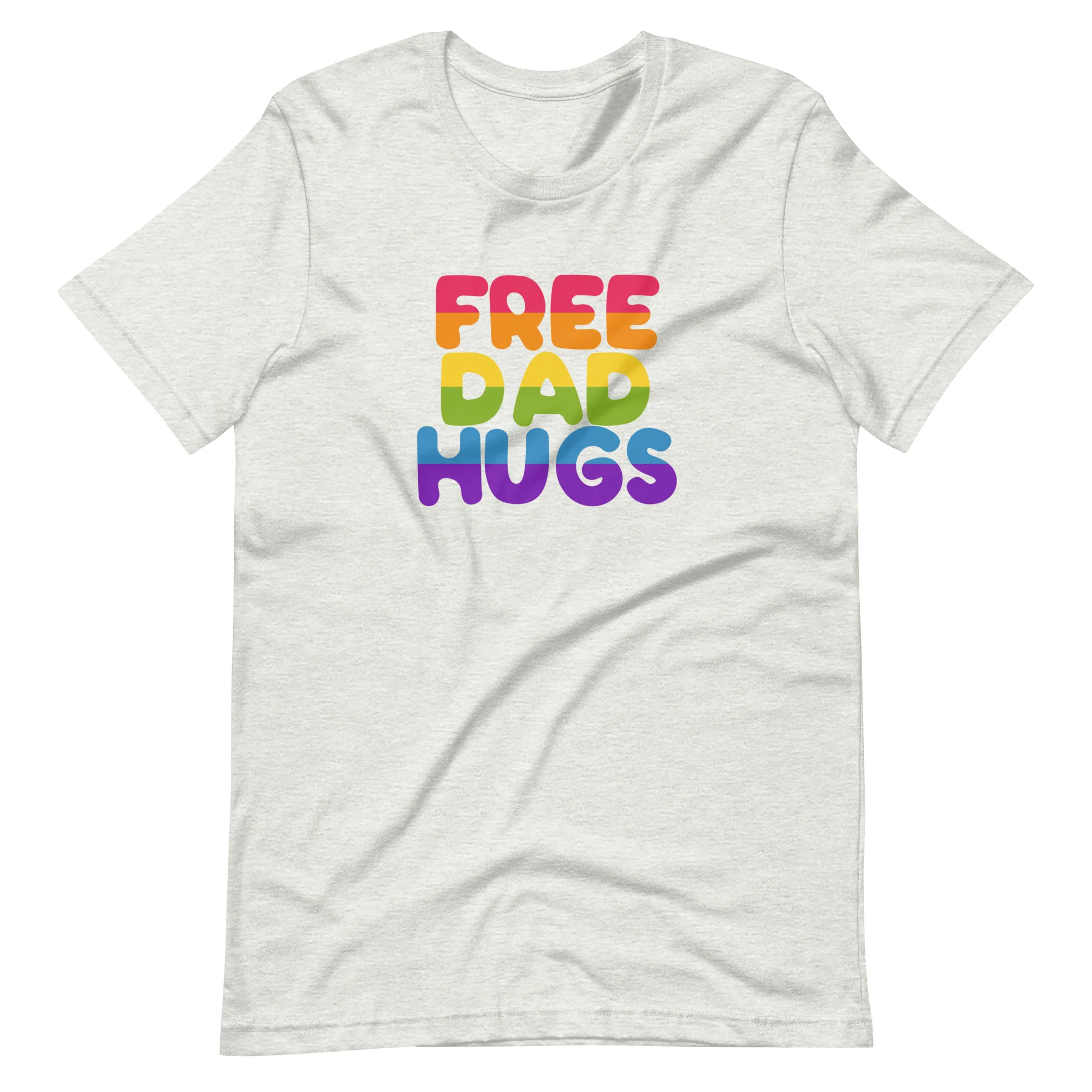 Free Dad Hugs Rainbow Pride T-Shirt - Image 5