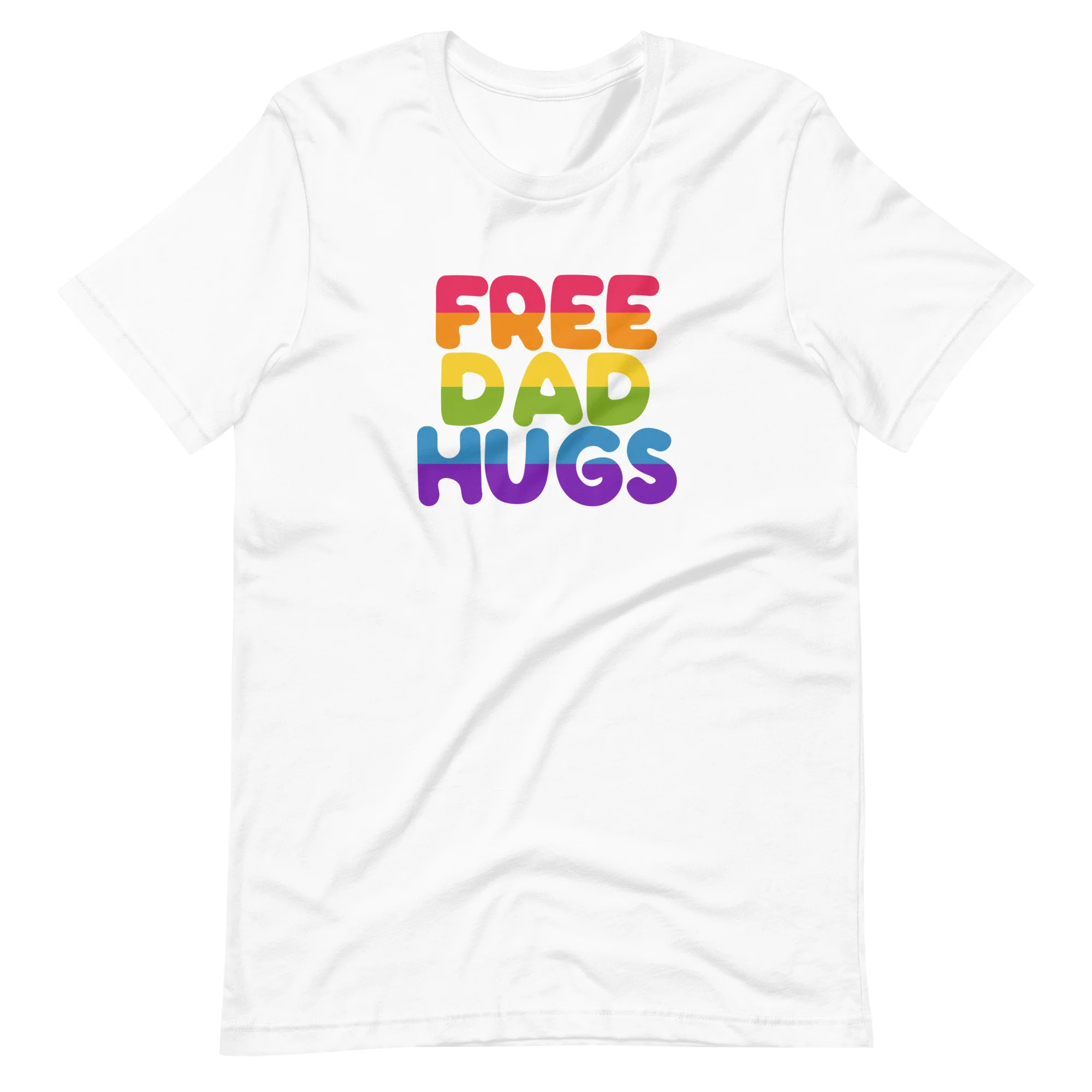 Free Dad Hugs Rainbow Pride T-Shirt - Image 6