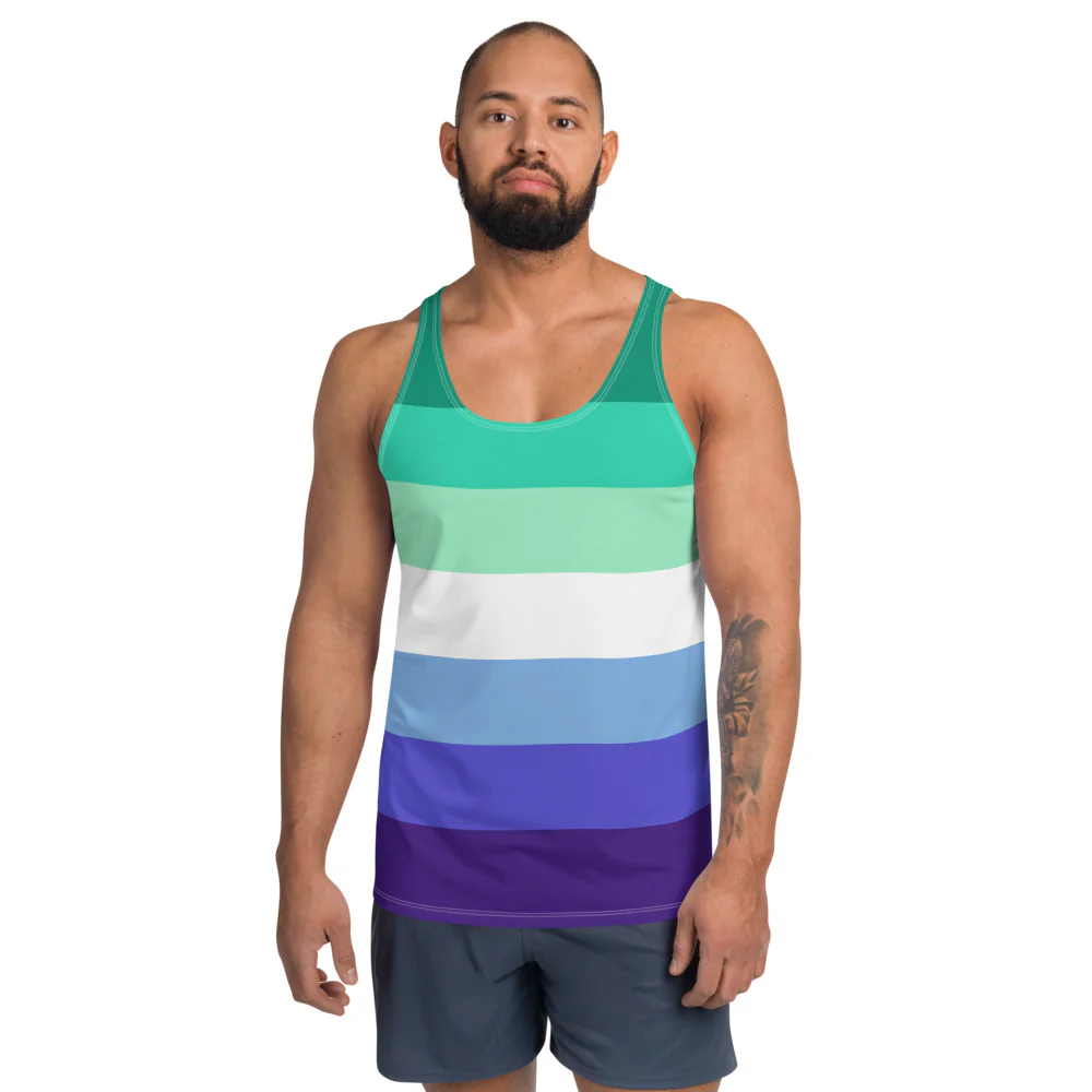 Gay Men's 7 Stripe Pride Flag Vest - Image 3