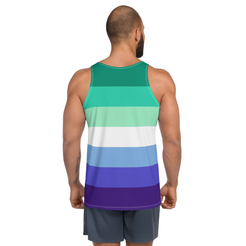 Gay Men's 7 Stripe Pride Flag Vest - Image 4