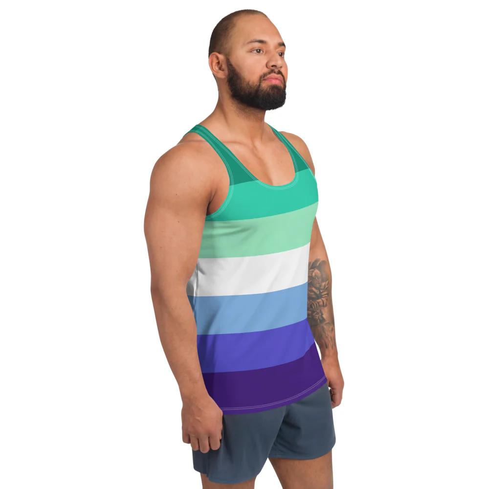 Gay Men's 7 Stripe Pride Flag Vest - Image 5