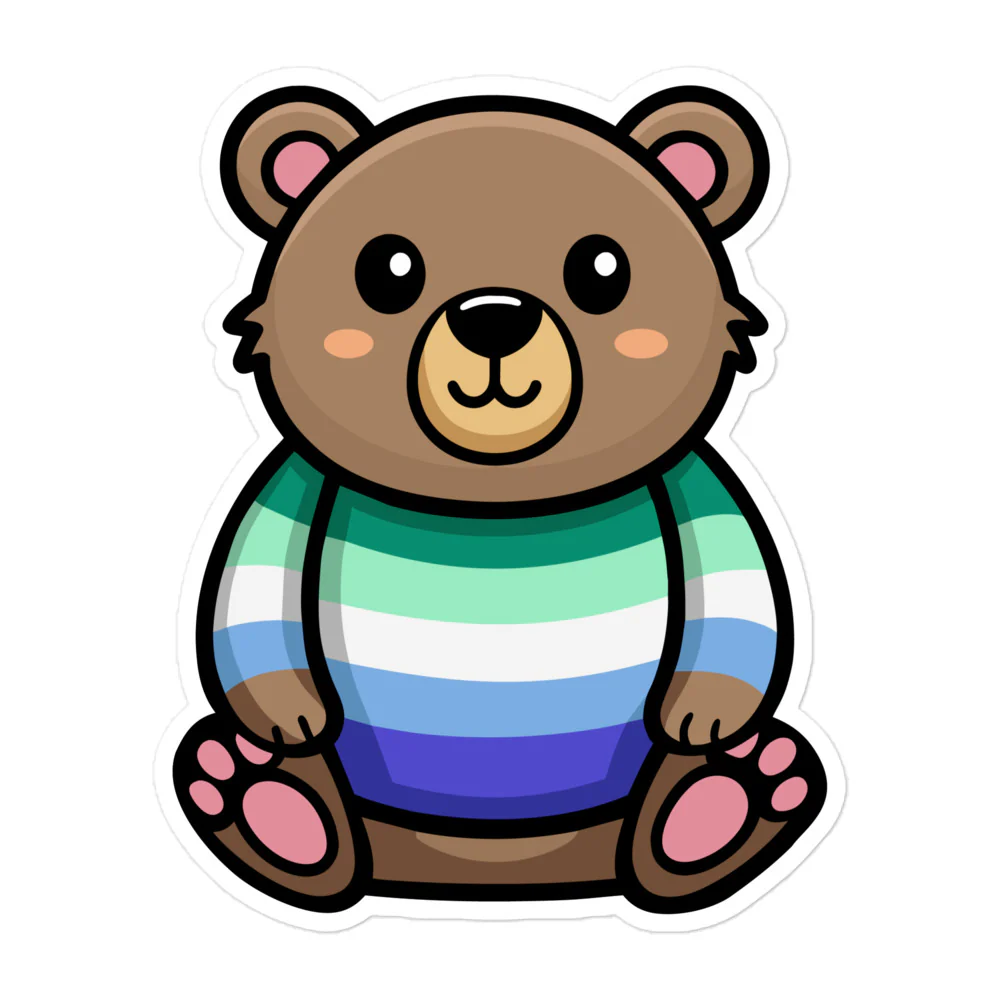 Gay Men's Pride Bear Sticker