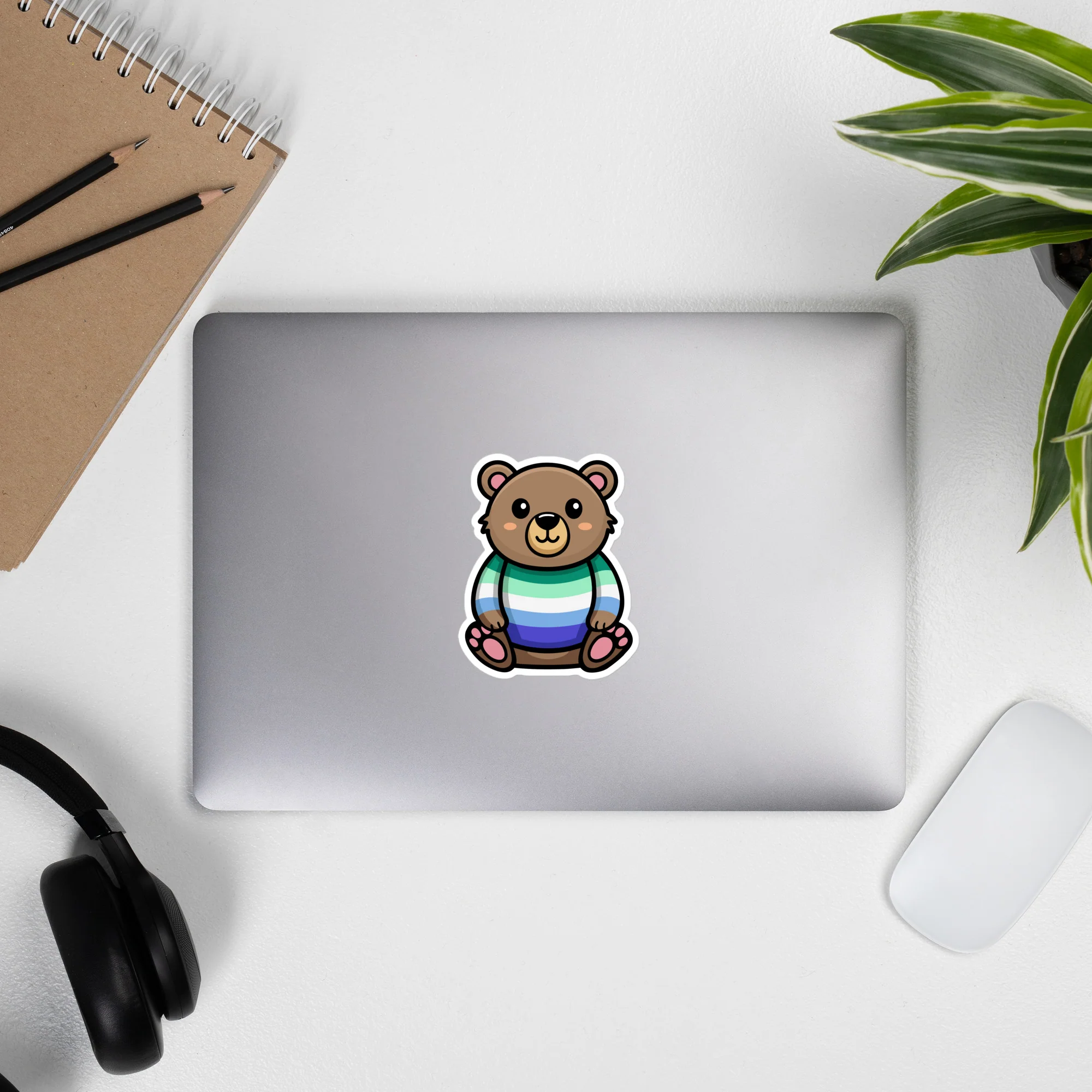 Gay Men's Pride Bear Sticker - Image 5