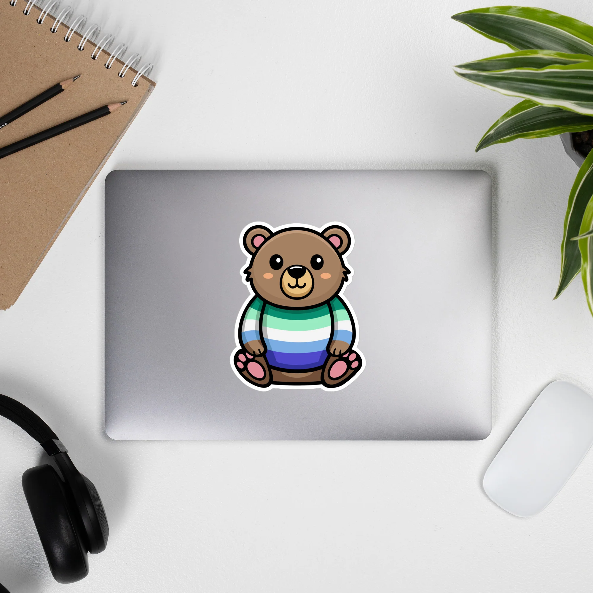 Gay Men's Pride Bear Sticker - Image 7