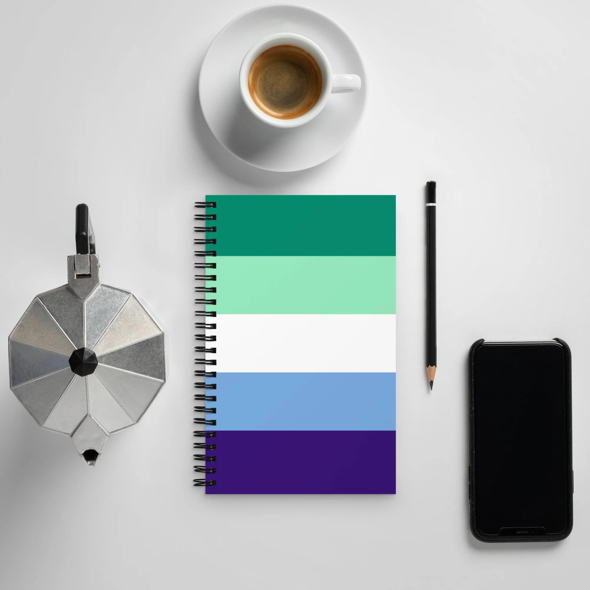 Gay Men's Pride Flag Spiral Notebook - Image 3