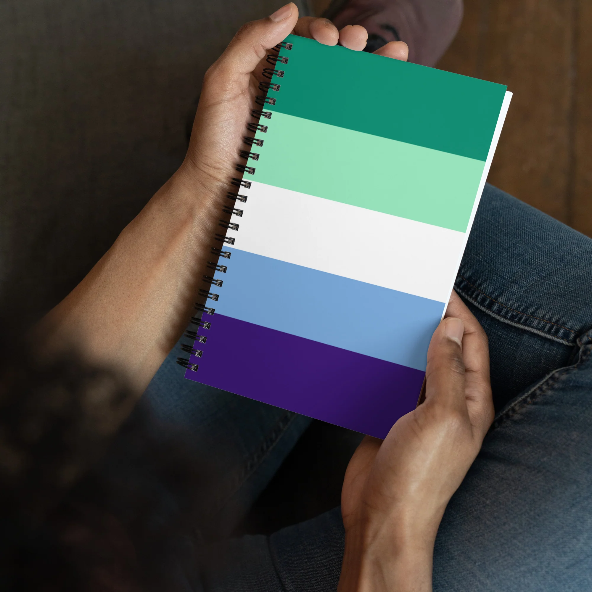 Gay Men's Pride Flag Spiral Notebook - Image 4