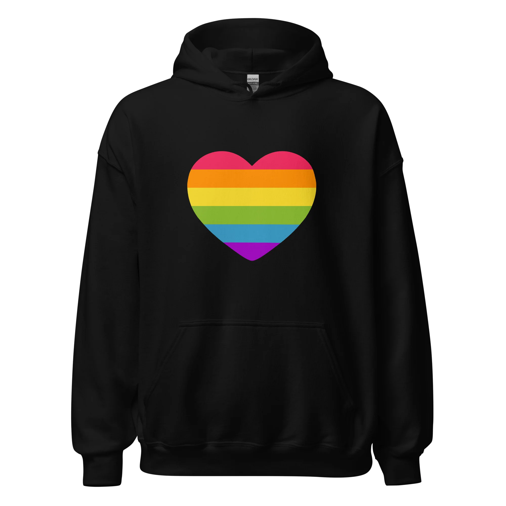 Rainbow Pride Flag Heart Hoodie - Image 3