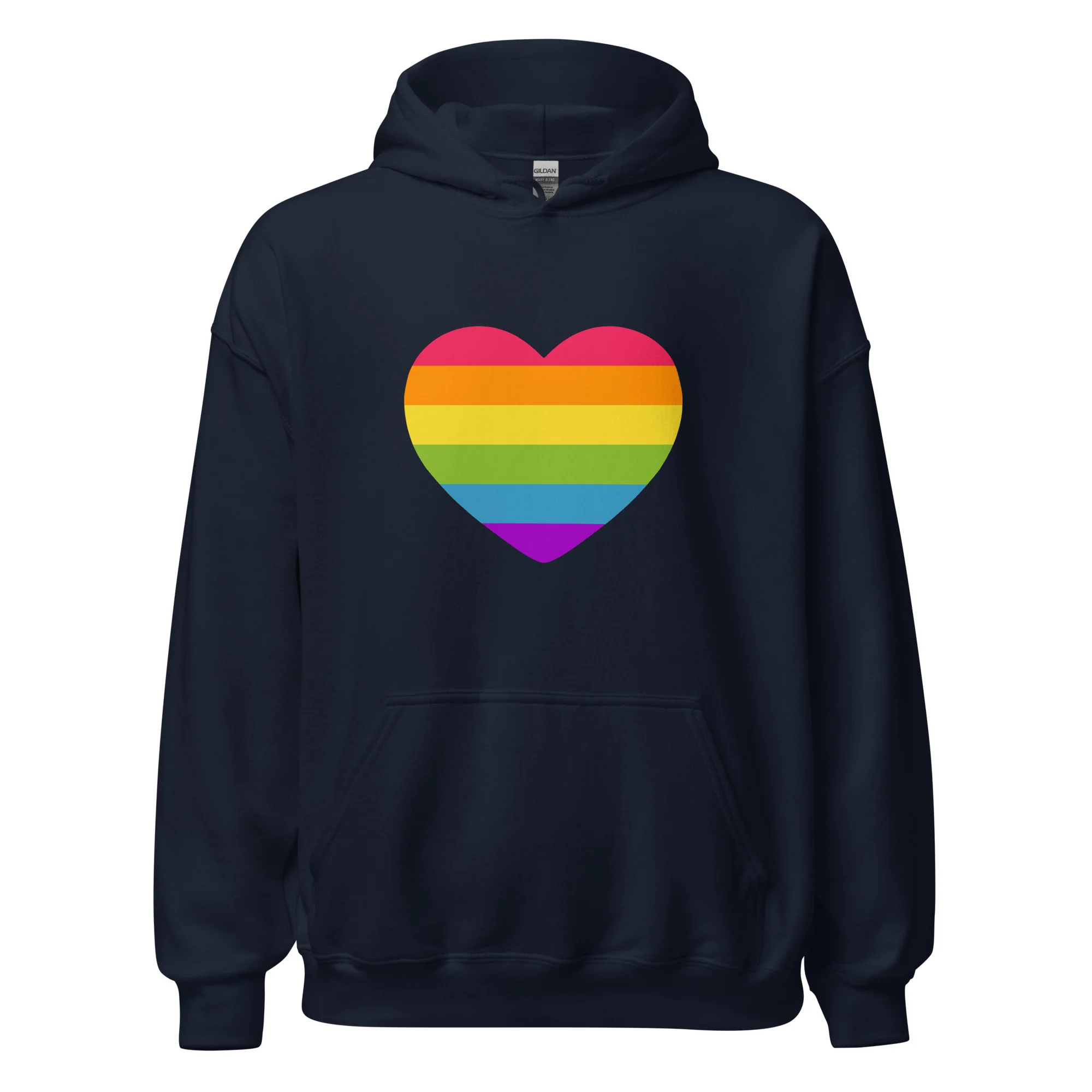 Rainbow Pride Flag Heart Hoodie - Image 4