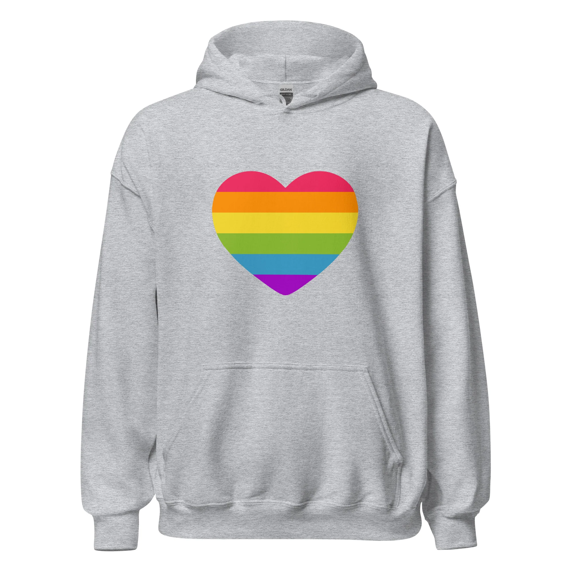 Rainbow Pride Flag Heart Hoodie - Image 5