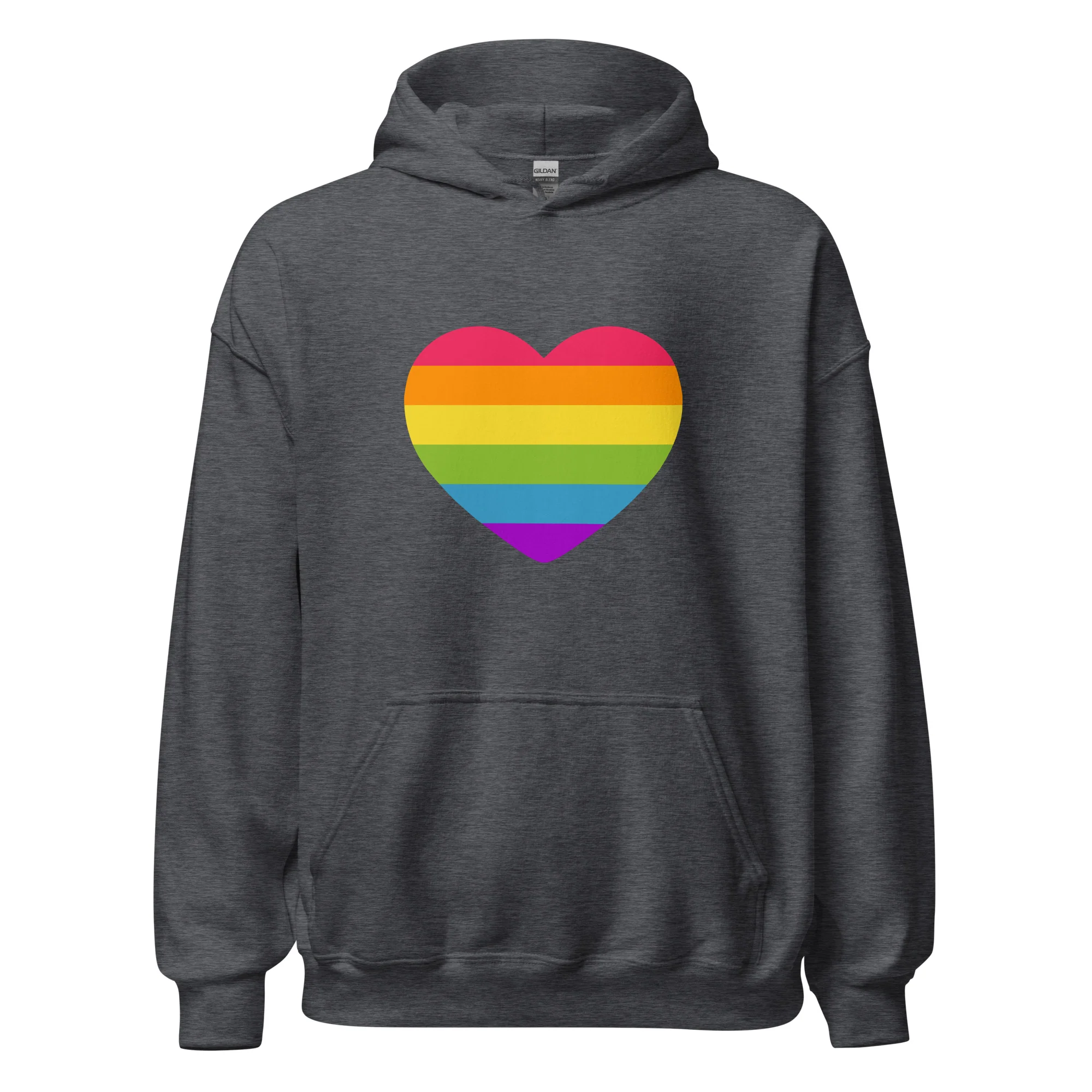 Rainbow Pride Flag Heart Hoodie - Image 6