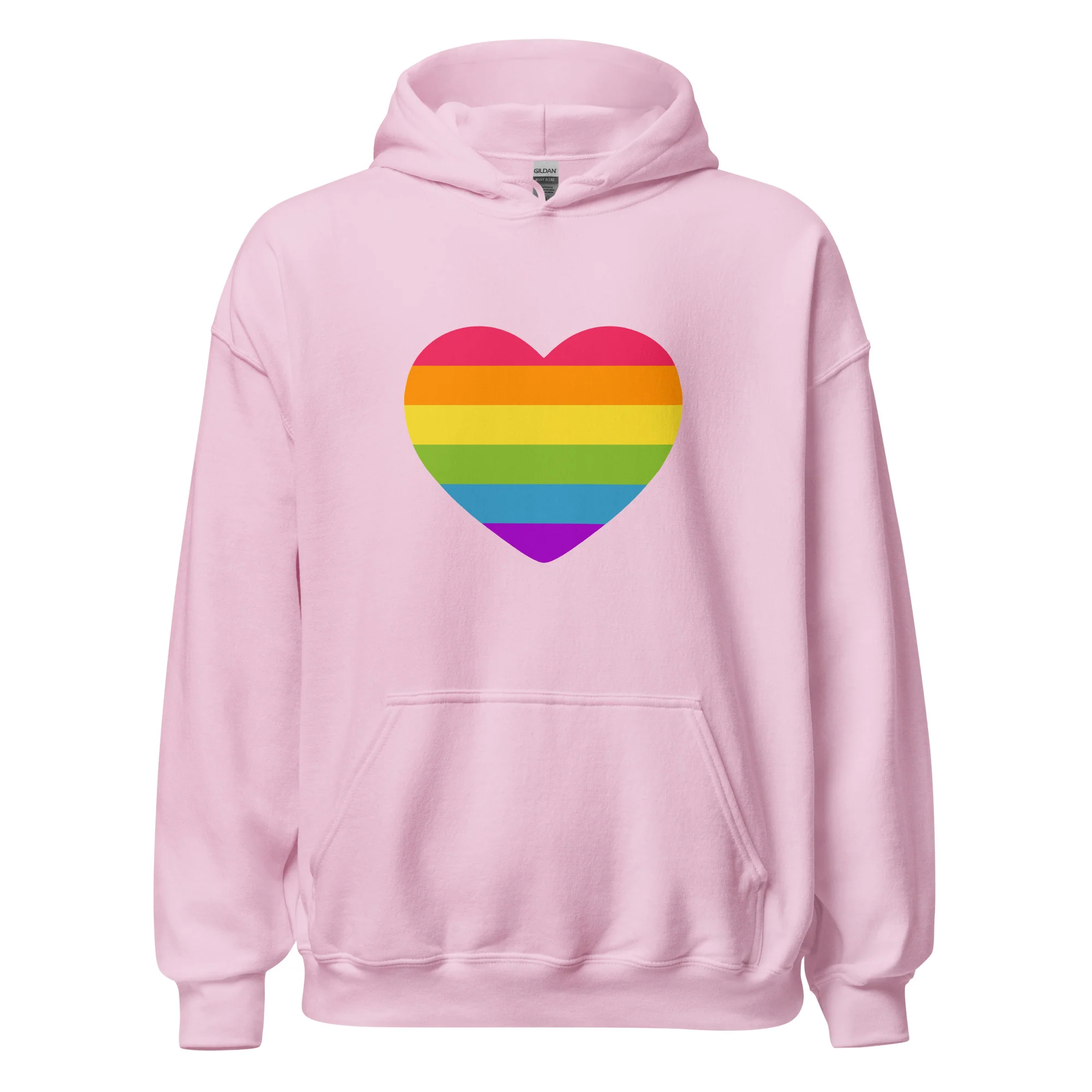 Rainbow Pride Flag Heart Hoodie - Image 7