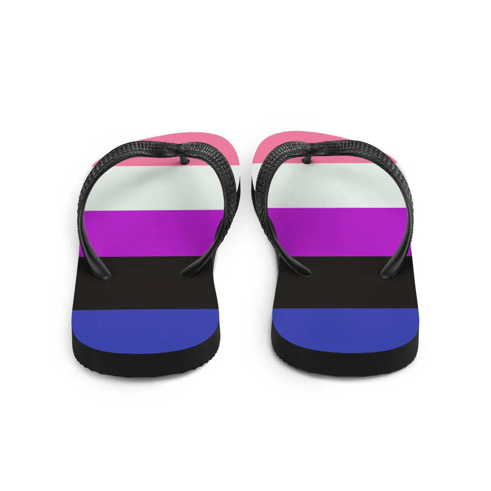 Gender Fluid Flag Flip-Flops - Image 3